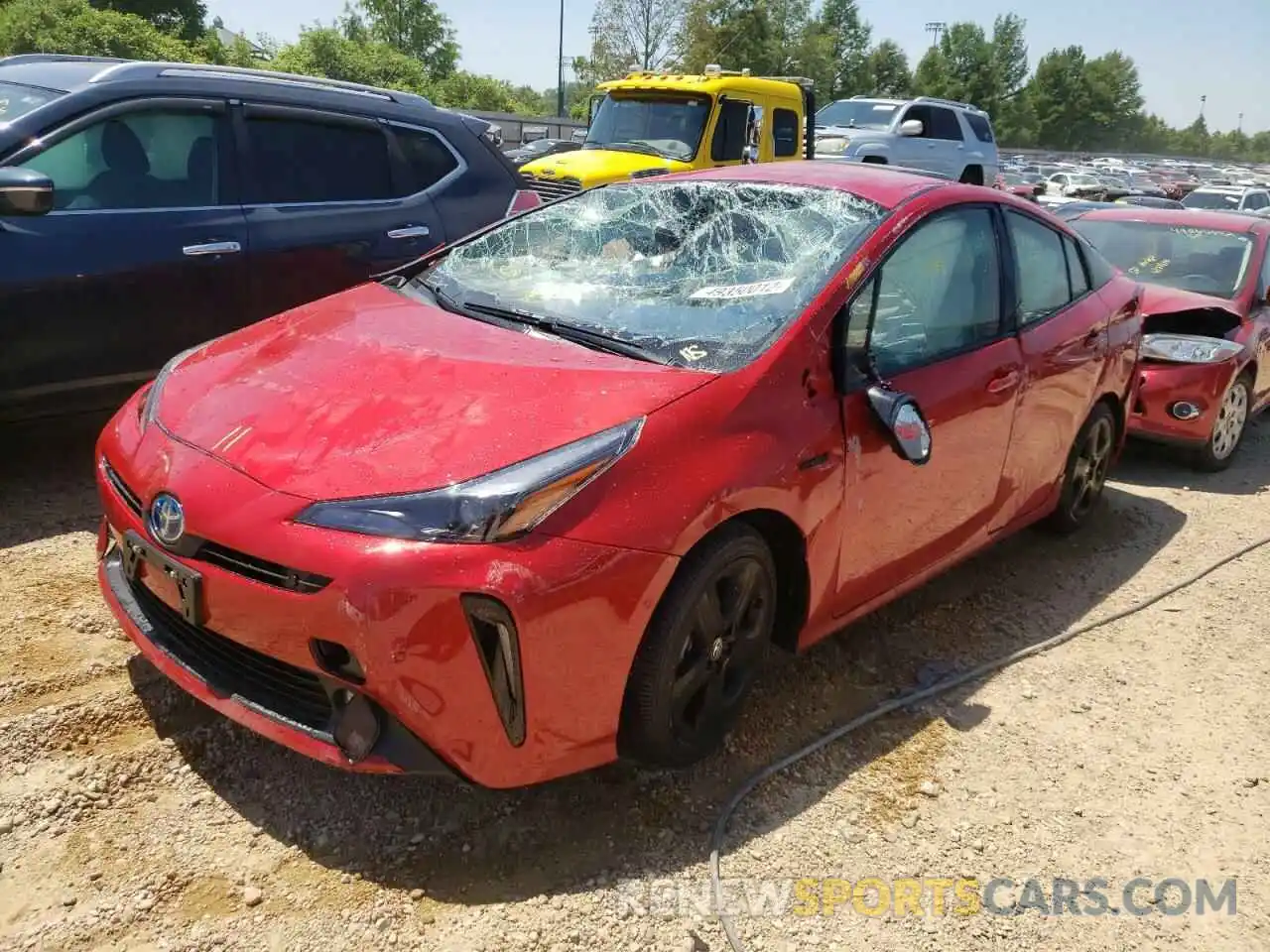 2 Фотография поврежденного автомобиля JTDKAMFU2M3128459 TOYOTA PRIUS 2021