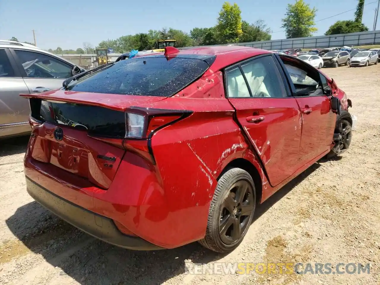 4 Photograph of a damaged car JTDKAMFU2M3128459 TOYOTA PRIUS 2021