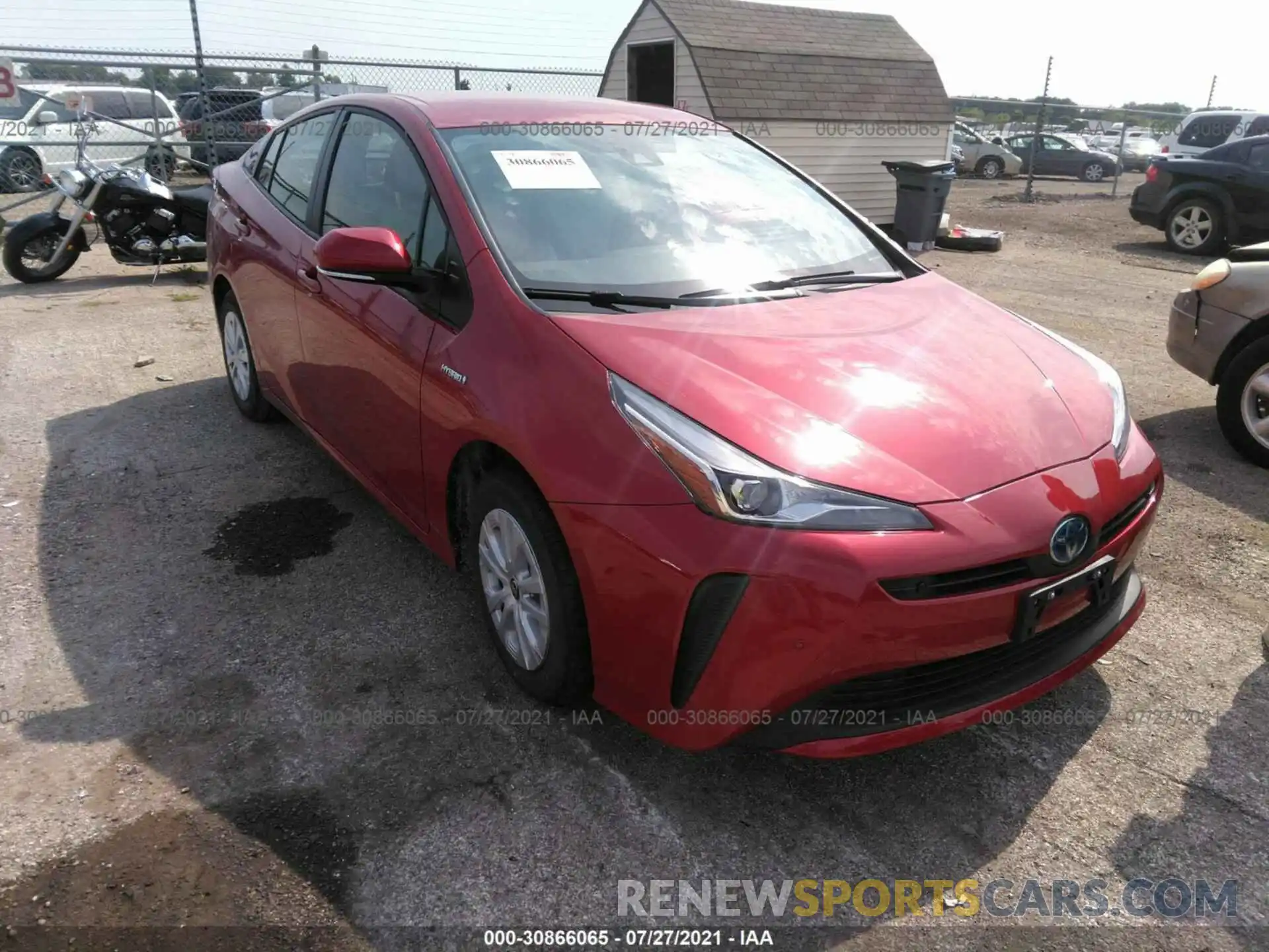 1 Photograph of a damaged car JTDKAMFU2M3134830 TOYOTA PRIUS 2021