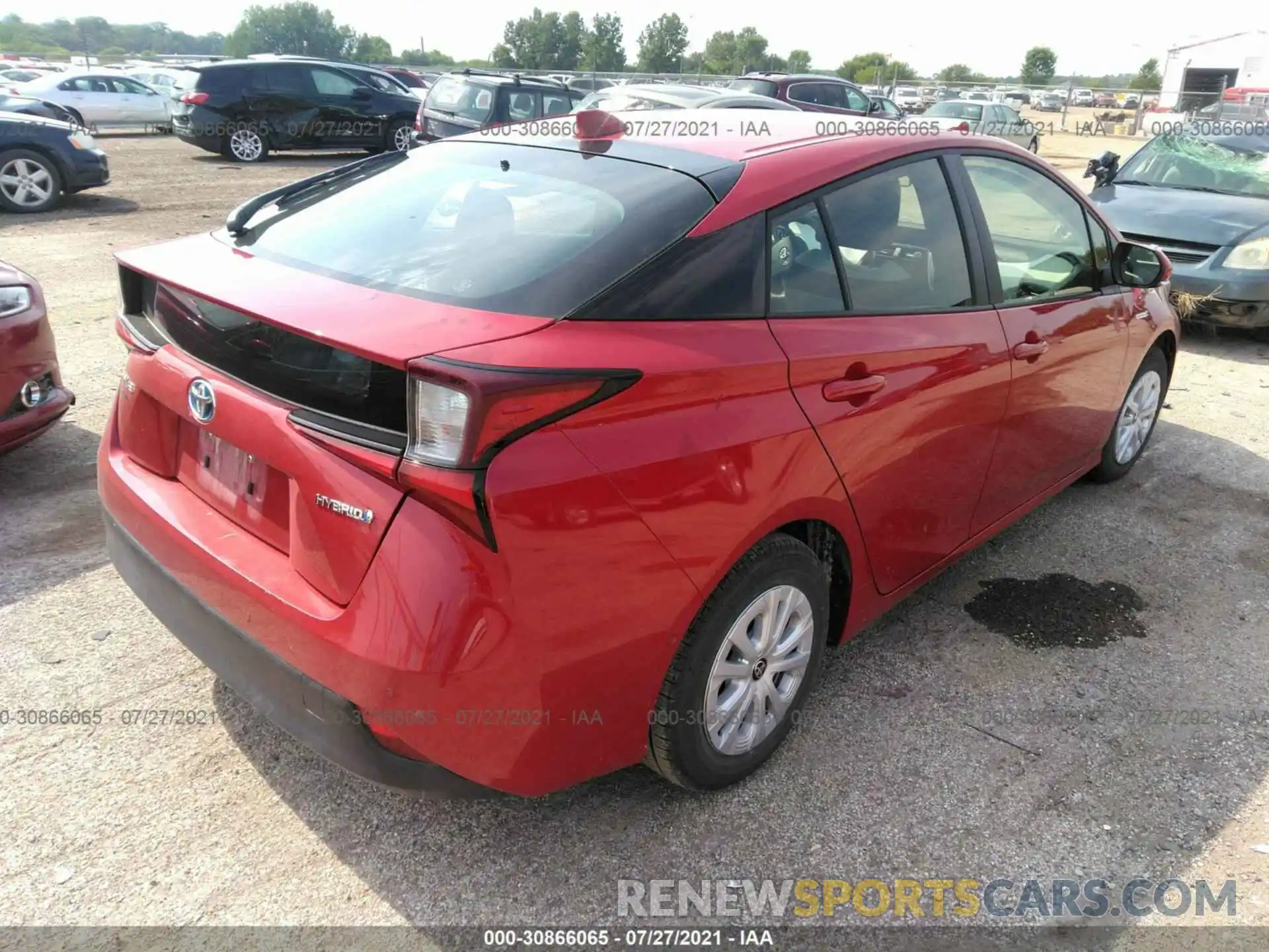 4 Photograph of a damaged car JTDKAMFU2M3134830 TOYOTA PRIUS 2021