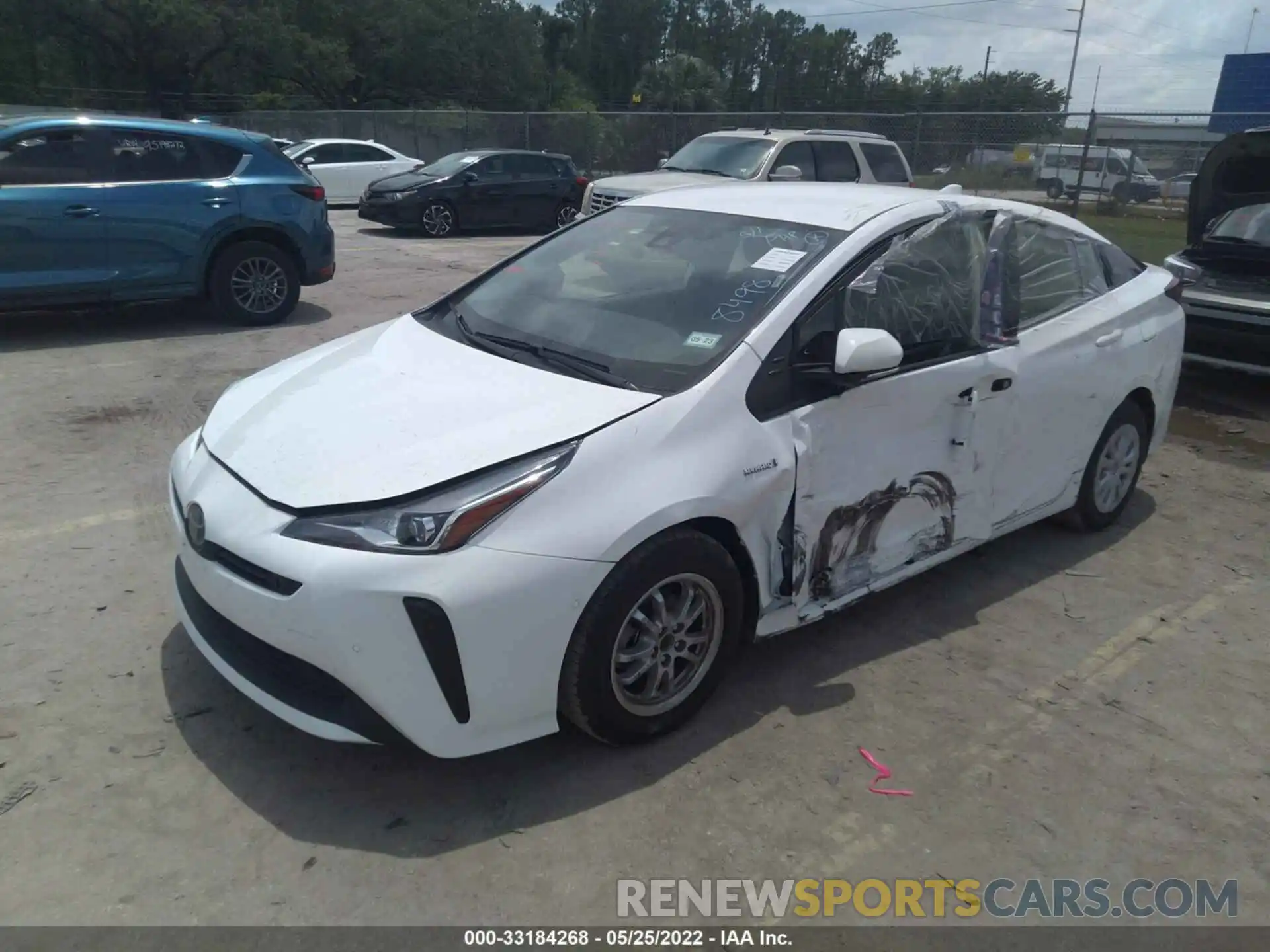 2 Фотография поврежденного автомобиля JTDKAMFU2M3148498 TOYOTA PRIUS 2021