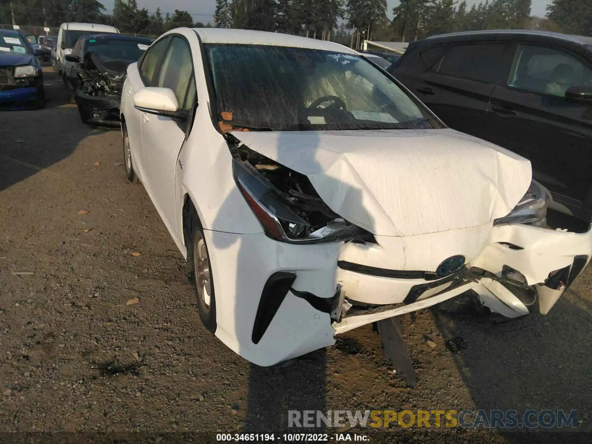 1 Photograph of a damaged car JTDKAMFU2M3149666 TOYOTA PRIUS 2021