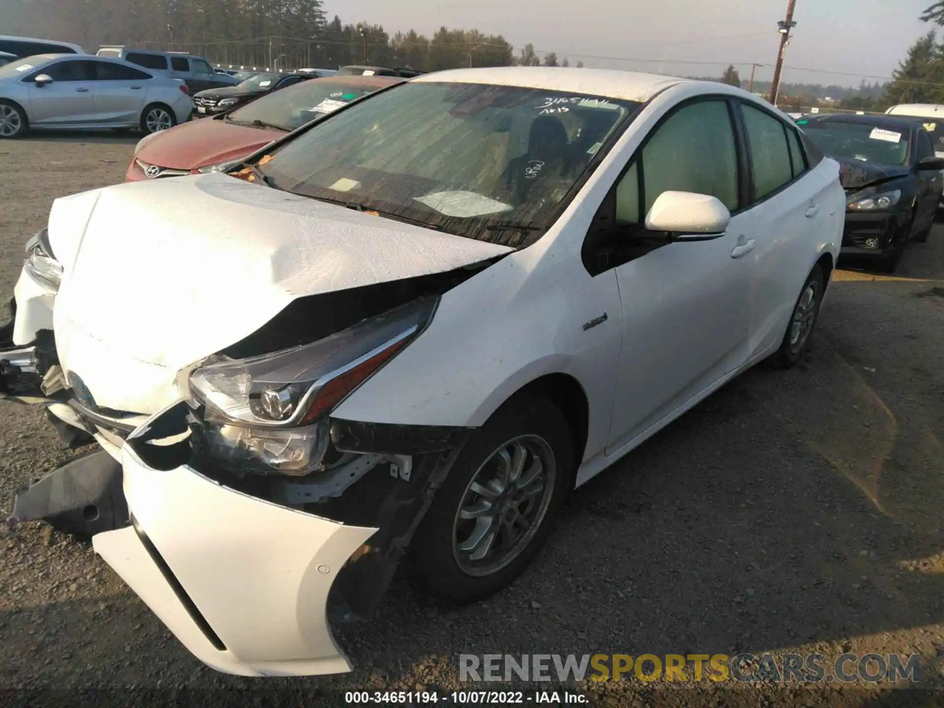 2 Photograph of a damaged car JTDKAMFU2M3149666 TOYOTA PRIUS 2021