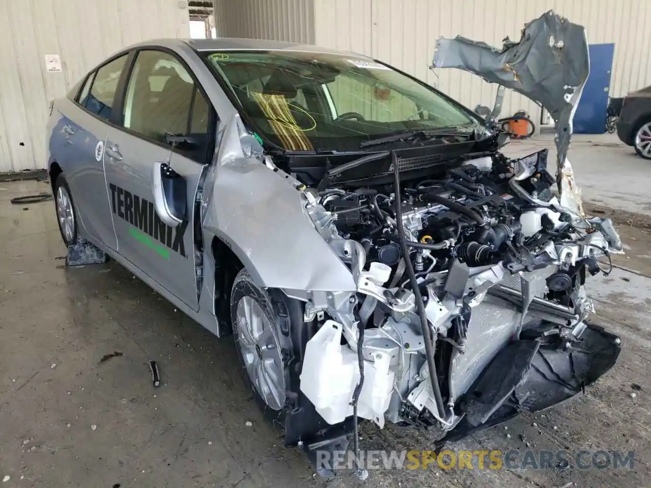 1 Photograph of a damaged car JTDKAMFU2M3152017 TOYOTA PRIUS 2021