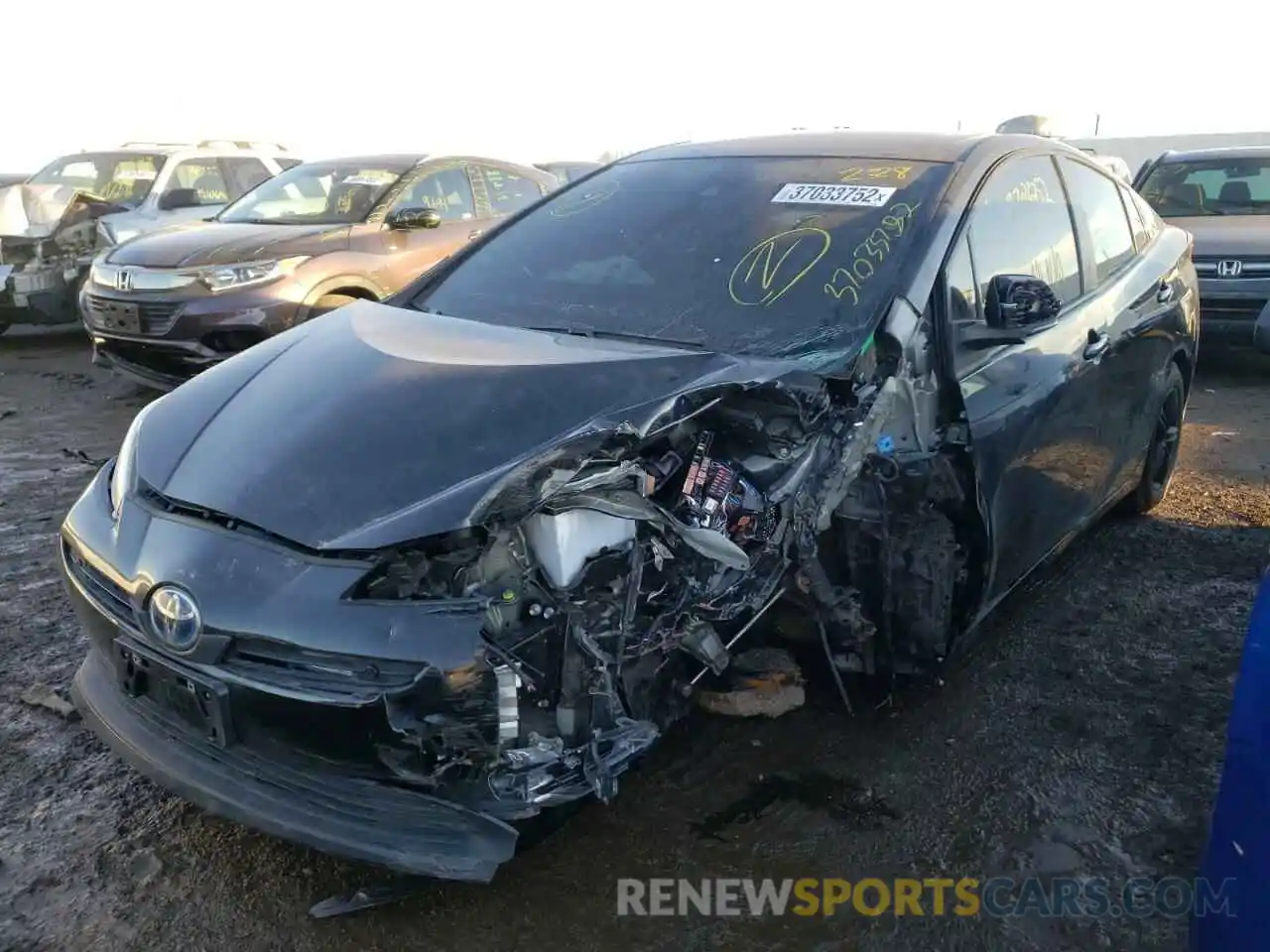 2 Photograph of a damaged car JTDKAMFU3M3133590 TOYOTA PRIUS 2021