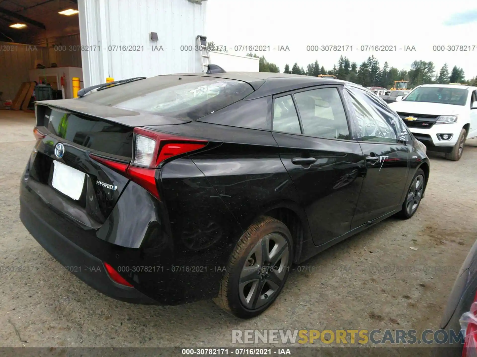 4 Фотография поврежденного автомобиля JTDKAMFU3M3136280 TOYOTA PRIUS 2021