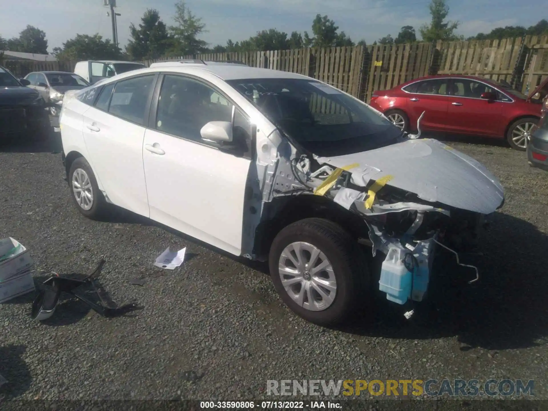 1 Photograph of a damaged car JTDKAMFU3M3140071 TOYOTA PRIUS 2021