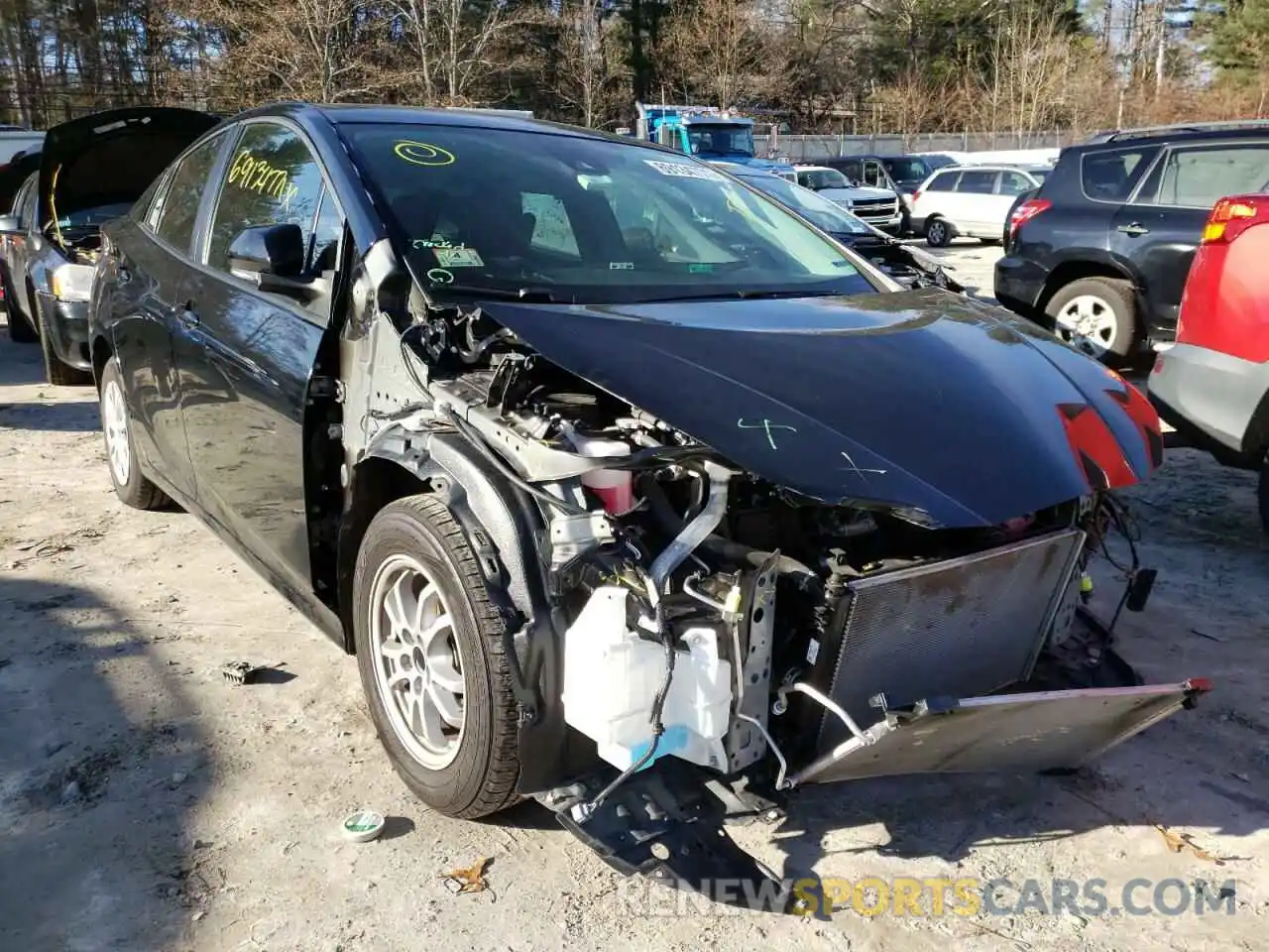 1 Photograph of a damaged car JTDKAMFU3M3140250 TOYOTA PRIUS 2021