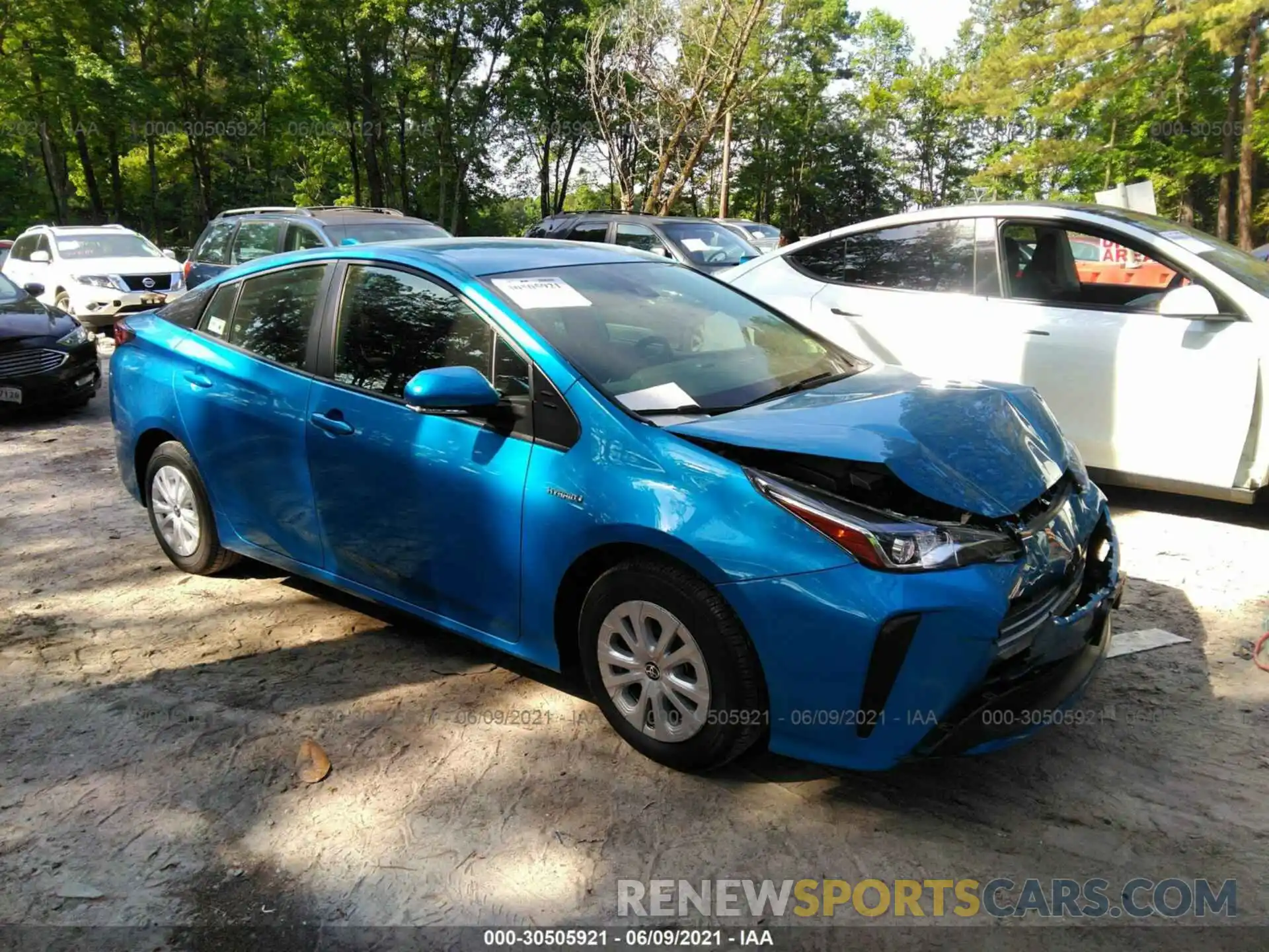 1 Photograph of a damaged car JTDKAMFU3M3141303 TOYOTA PRIUS 2021