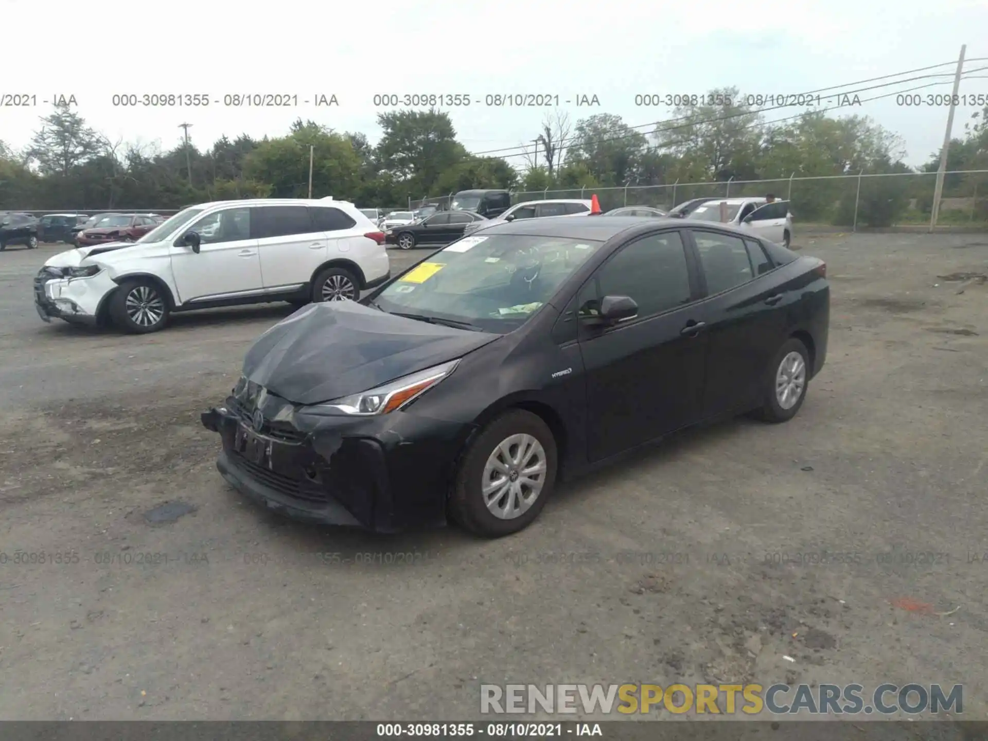 2 Фотография поврежденного автомобиля JTDKAMFU3M3141379 TOYOTA PRIUS 2021