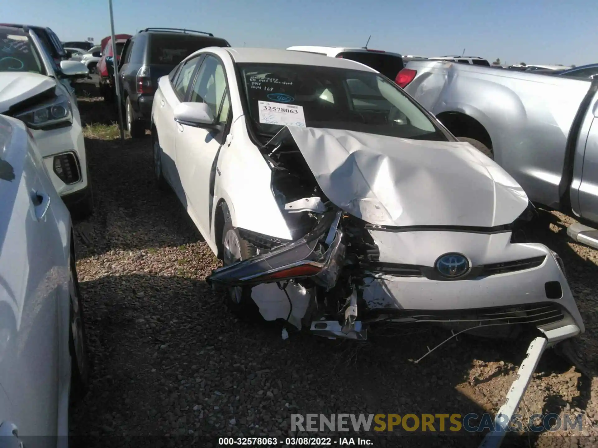 1 Photograph of a damaged car JTDKAMFU3M3143441 TOYOTA PRIUS 2021