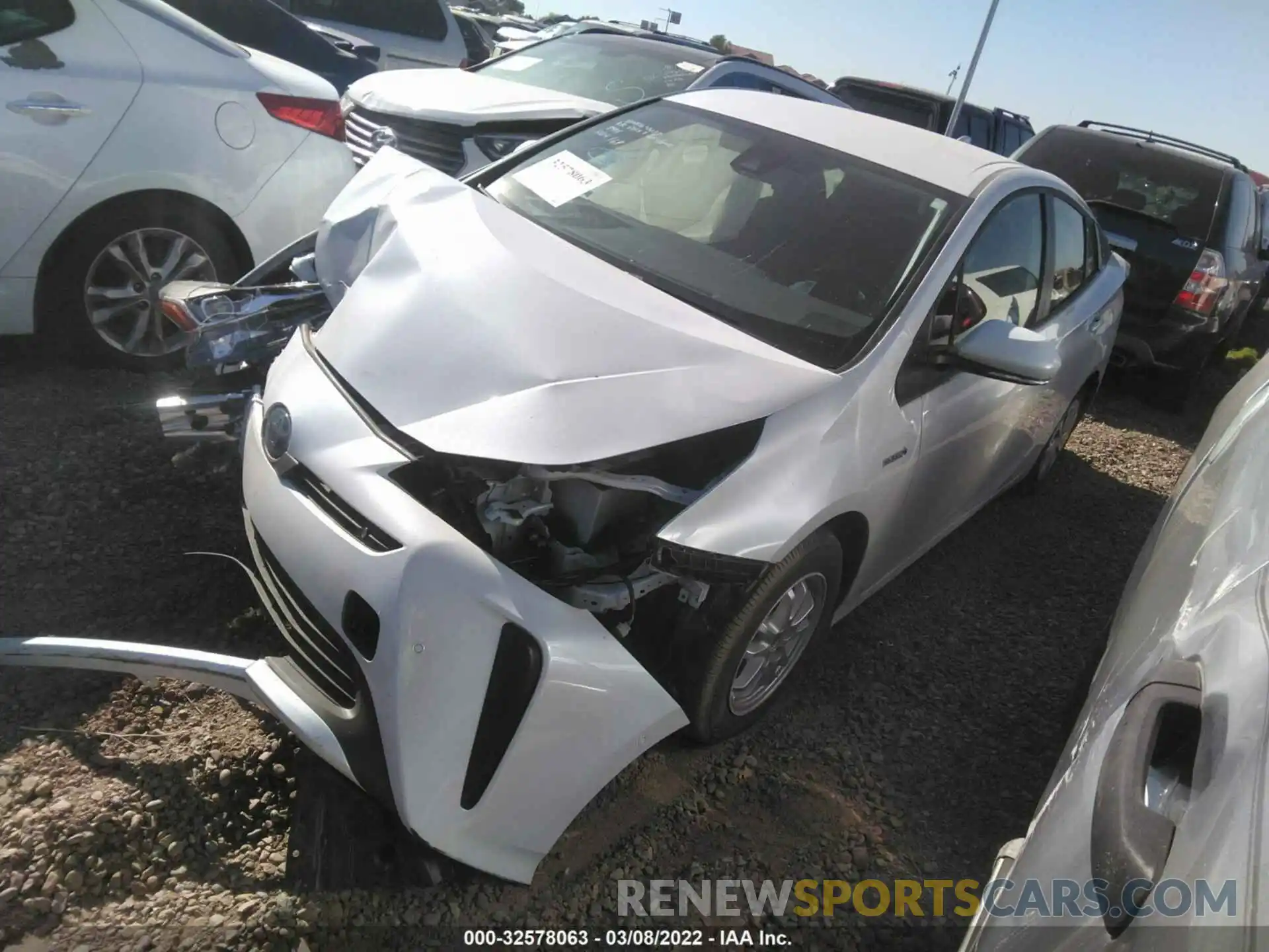 2 Photograph of a damaged car JTDKAMFU3M3143441 TOYOTA PRIUS 2021