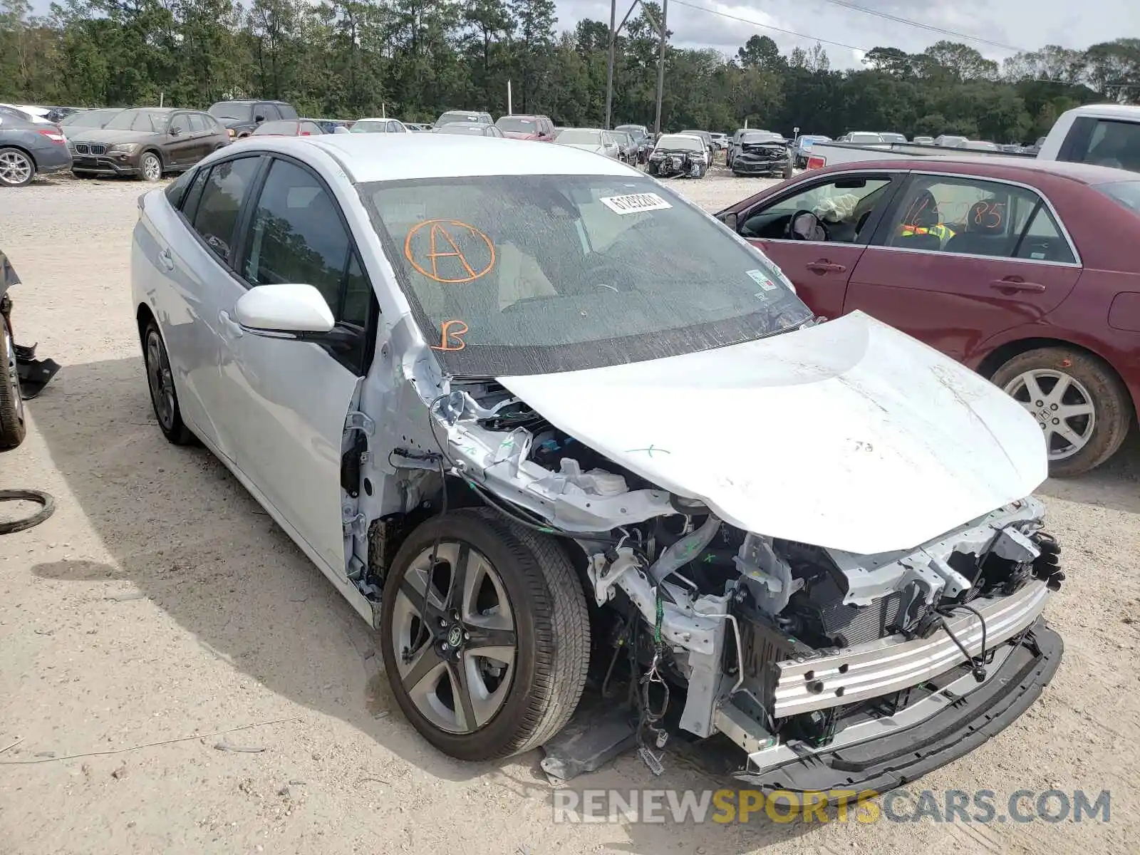 1 Photograph of a damaged car JTDKAMFU3M3152611 TOYOTA PRIUS 2021