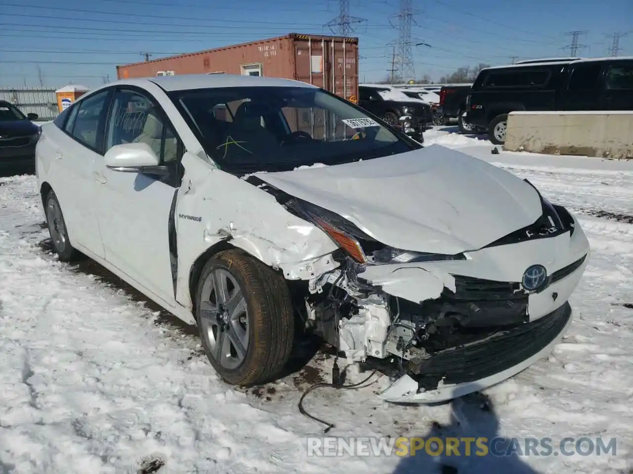 1 Photograph of a damaged car JTDKAMFU4M3128334 TOYOTA PRIUS 2021