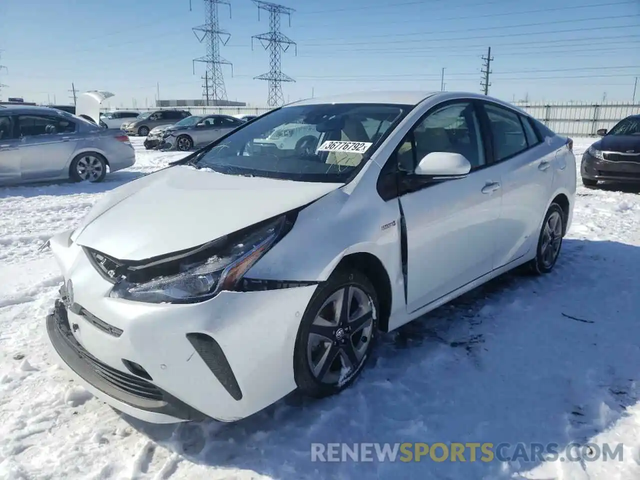 2 Photograph of a damaged car JTDKAMFU4M3128334 TOYOTA PRIUS 2021