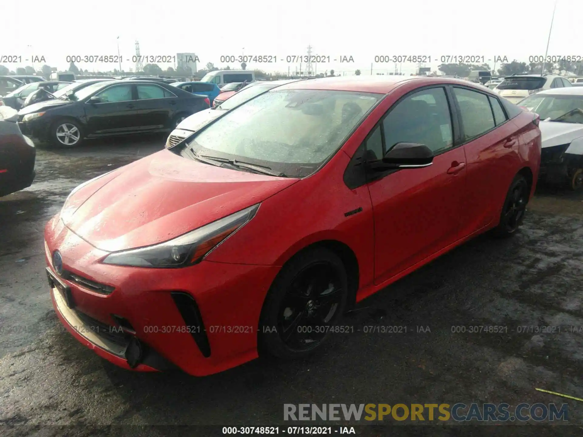 2 Фотография поврежденного автомобиля JTDKAMFU4M3128902 TOYOTA PRIUS 2021