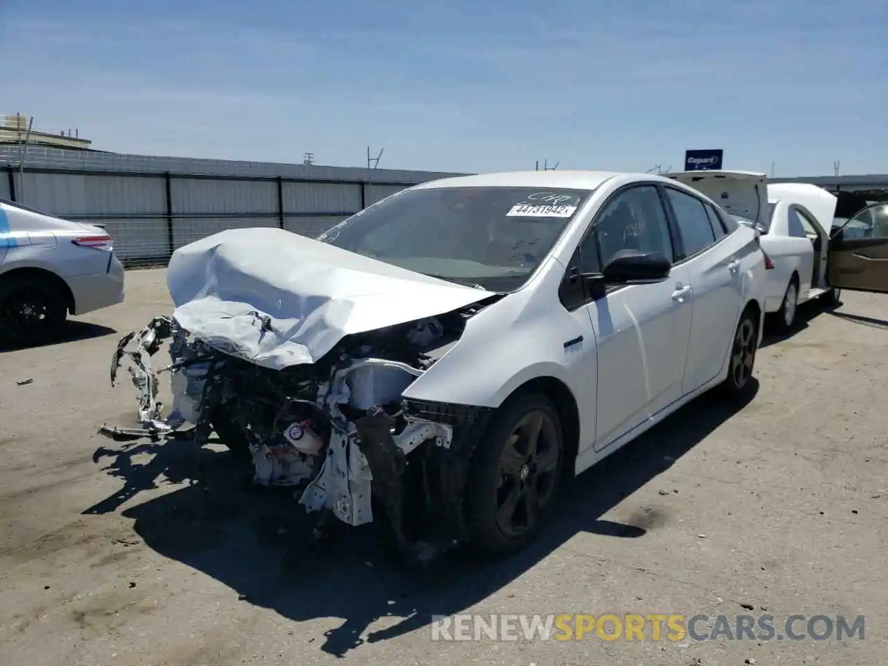 2 Photograph of a damaged car JTDKAMFU4M3129936 TOYOTA PRIUS 2021