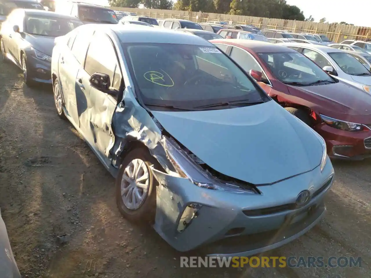 1 Photograph of a damaged car JTDKAMFU4M3131895 TOYOTA PRIUS 2021