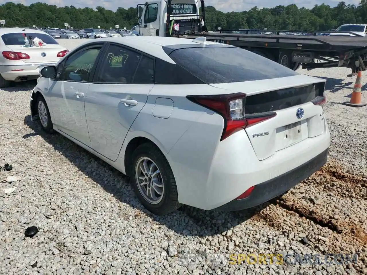 3 Photograph of a damaged car JTDKAMFU4M3134327 TOYOTA PRIUS 2021