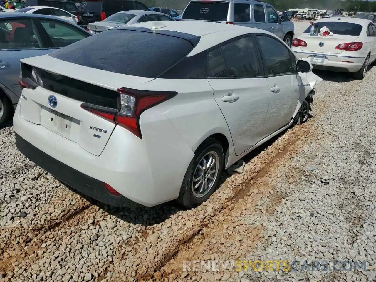 4 Photograph of a damaged car JTDKAMFU4M3134327 TOYOTA PRIUS 2021