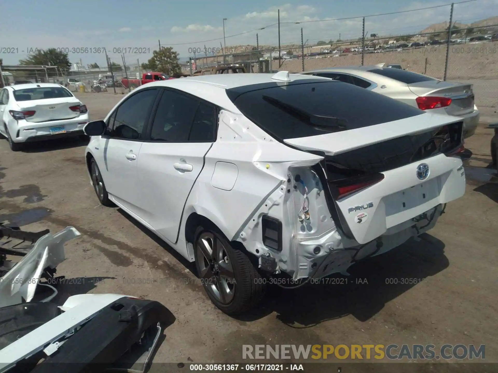 3 Photograph of a damaged car JTDKAMFU4M3135347 TOYOTA PRIUS 2021