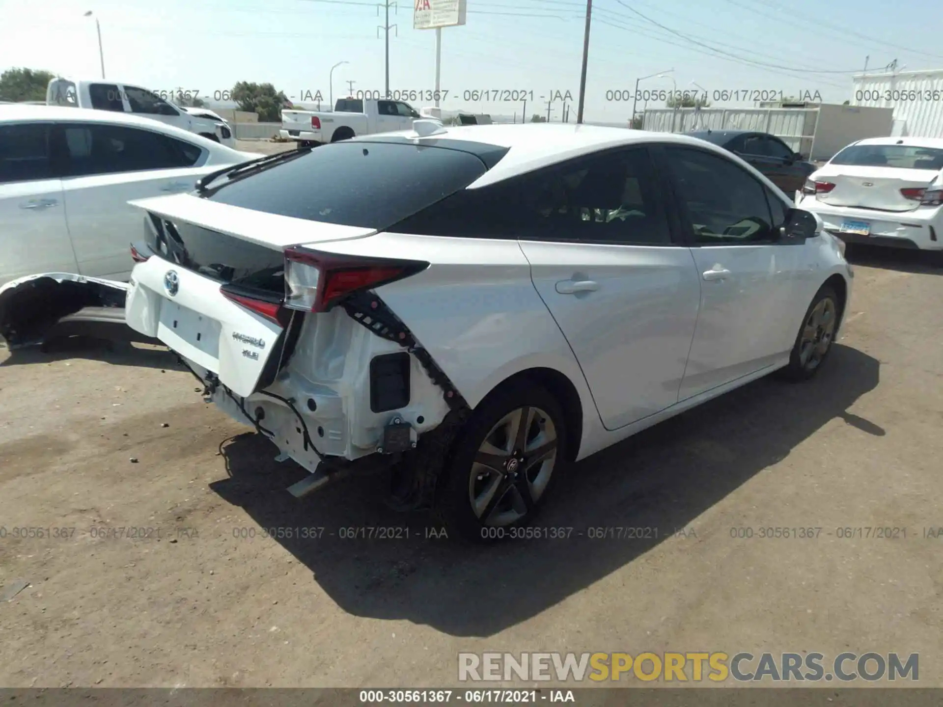 4 Photograph of a damaged car JTDKAMFU4M3135347 TOYOTA PRIUS 2021