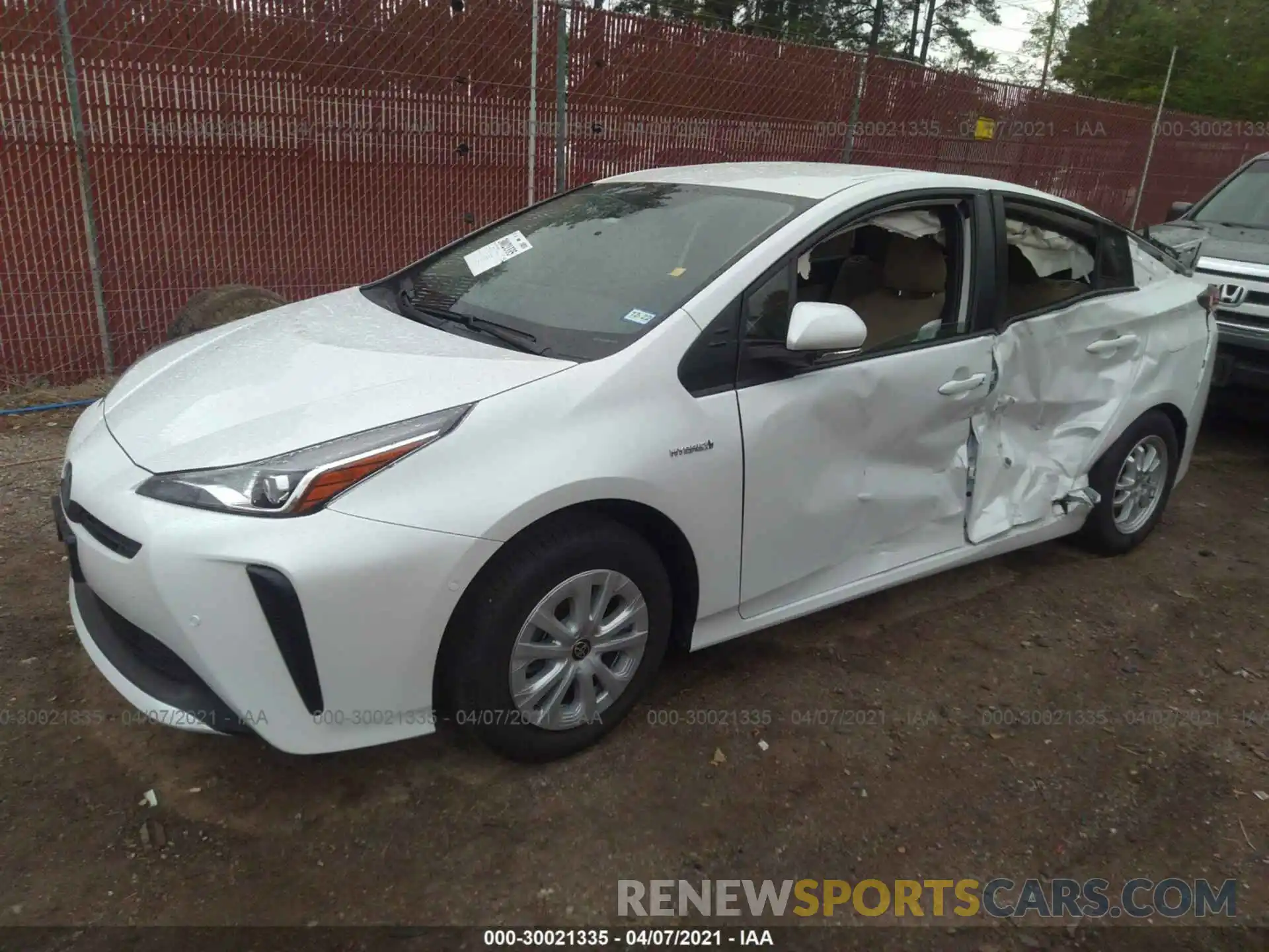 2 Photograph of a damaged car JTDKAMFU4M3136126 TOYOTA PRIUS 2021