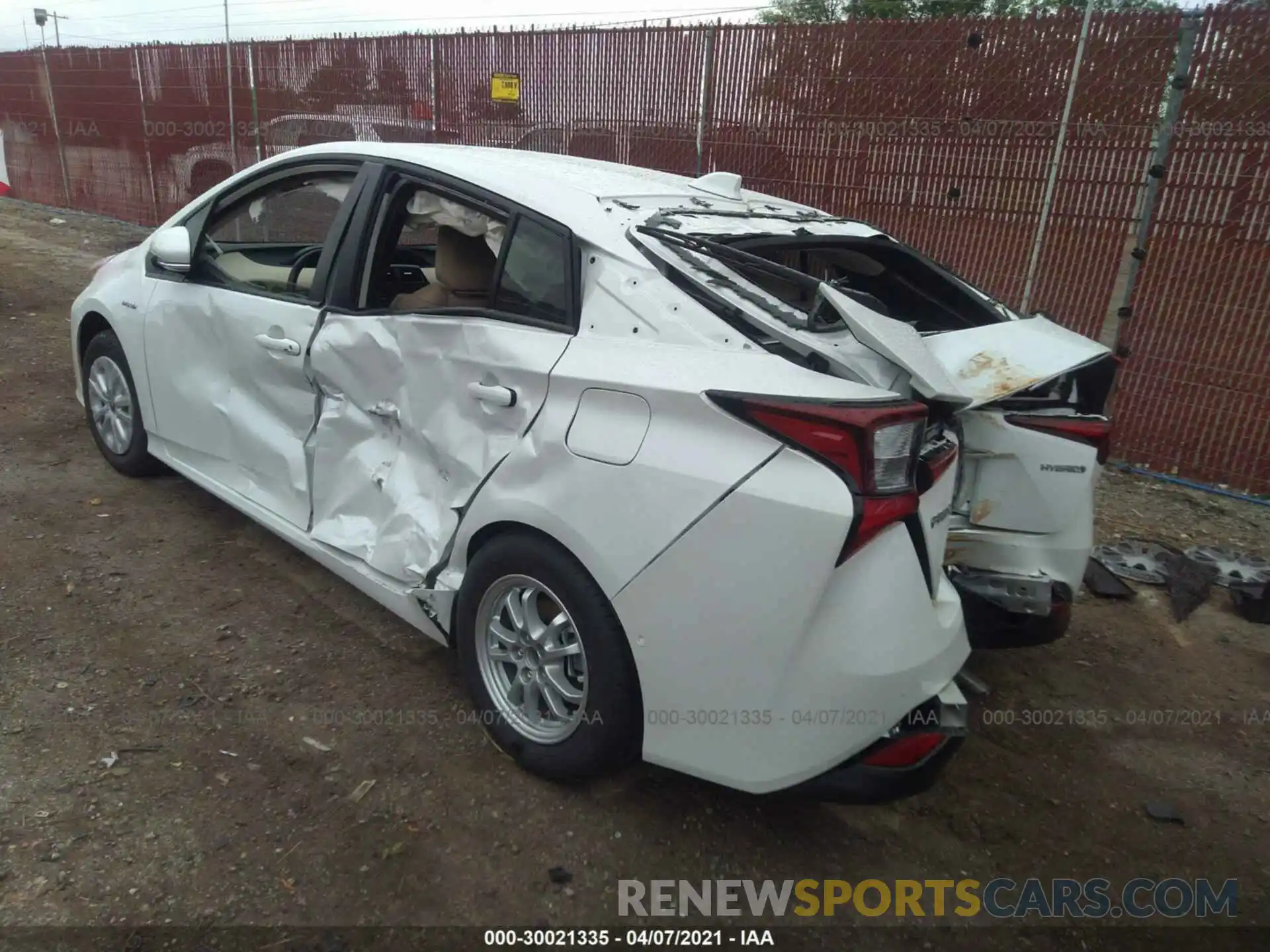 3 Photograph of a damaged car JTDKAMFU4M3136126 TOYOTA PRIUS 2021