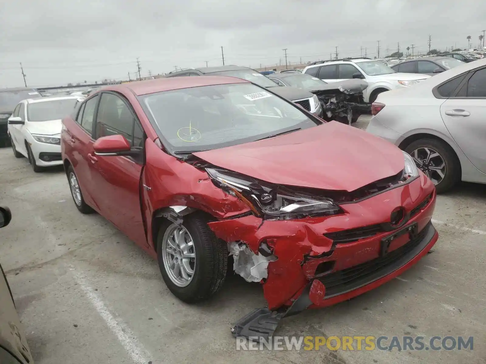 1 Photograph of a damaged car JTDKAMFU4M3138801 TOYOTA PRIUS 2021