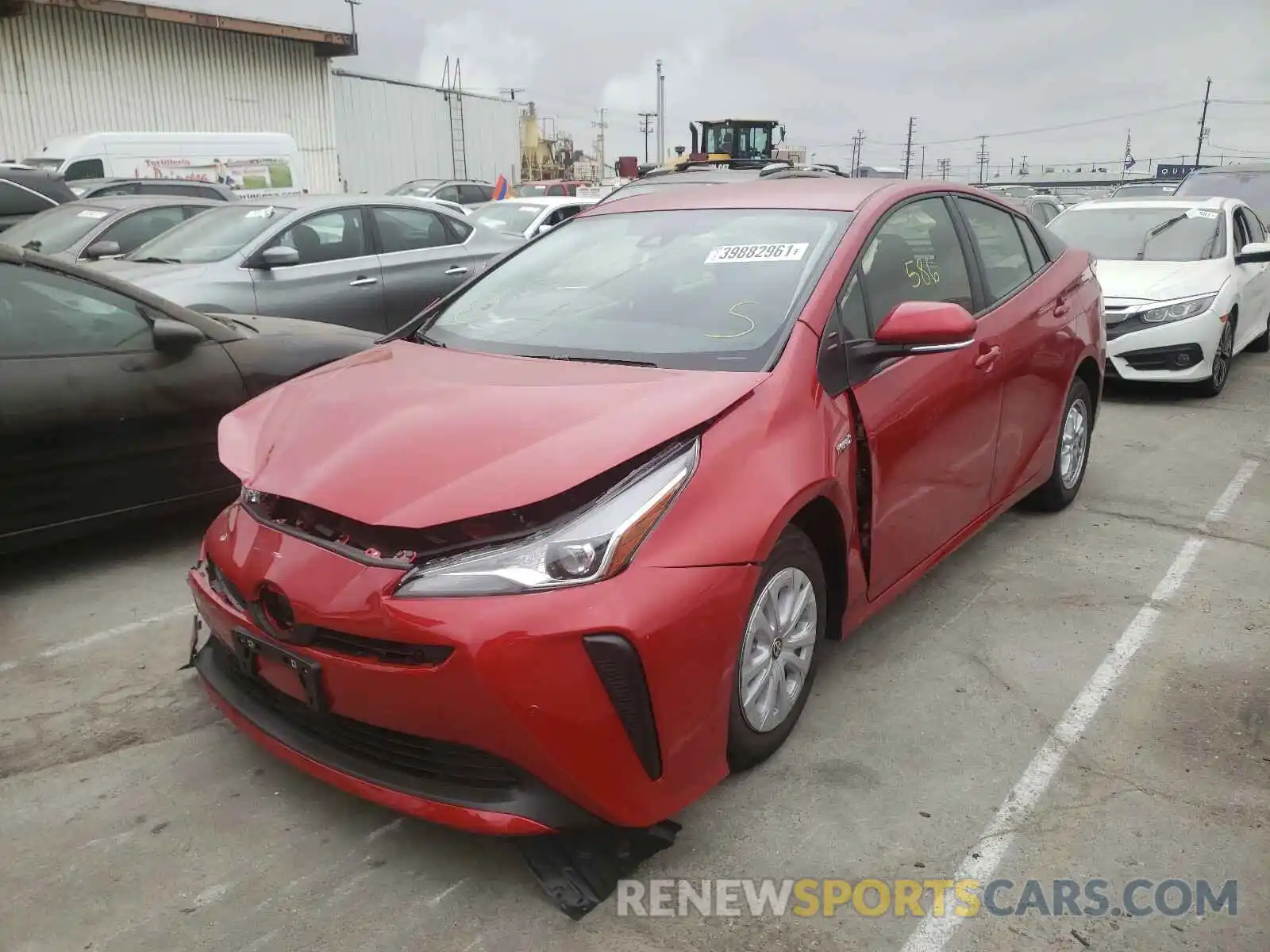 2 Photograph of a damaged car JTDKAMFU4M3138801 TOYOTA PRIUS 2021