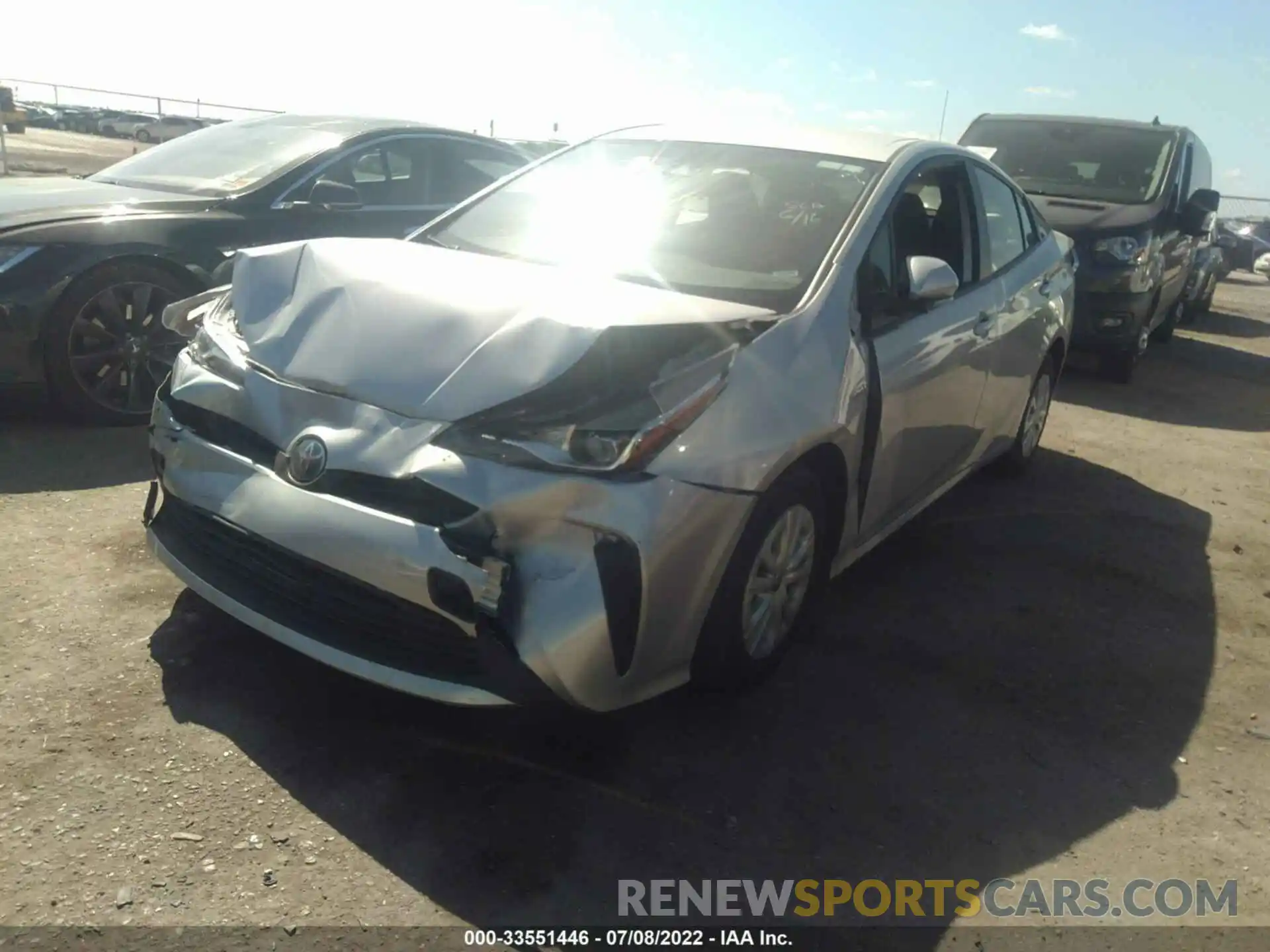 2 Photograph of a damaged car JTDKAMFU4M3143853 TOYOTA PRIUS 2021