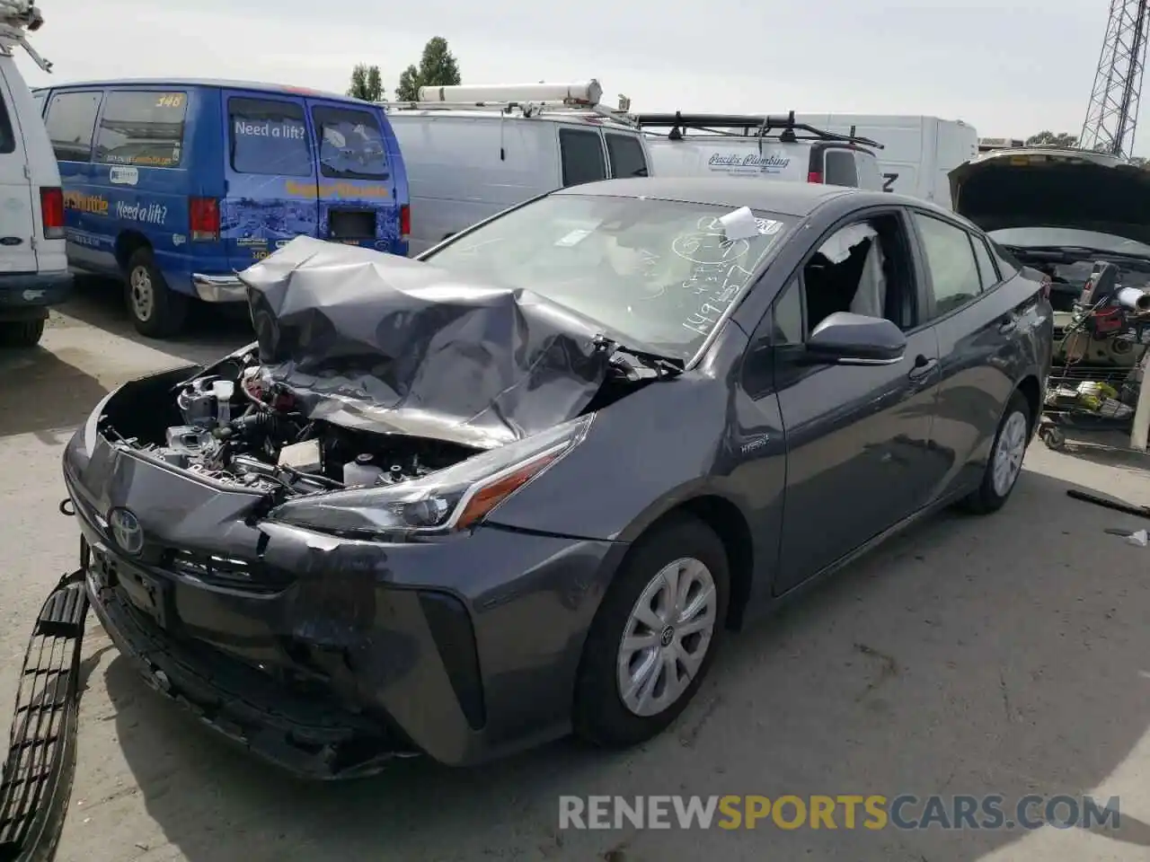 2 Photograph of a damaged car JTDKAMFU4M3149457 TOYOTA PRIUS 2021