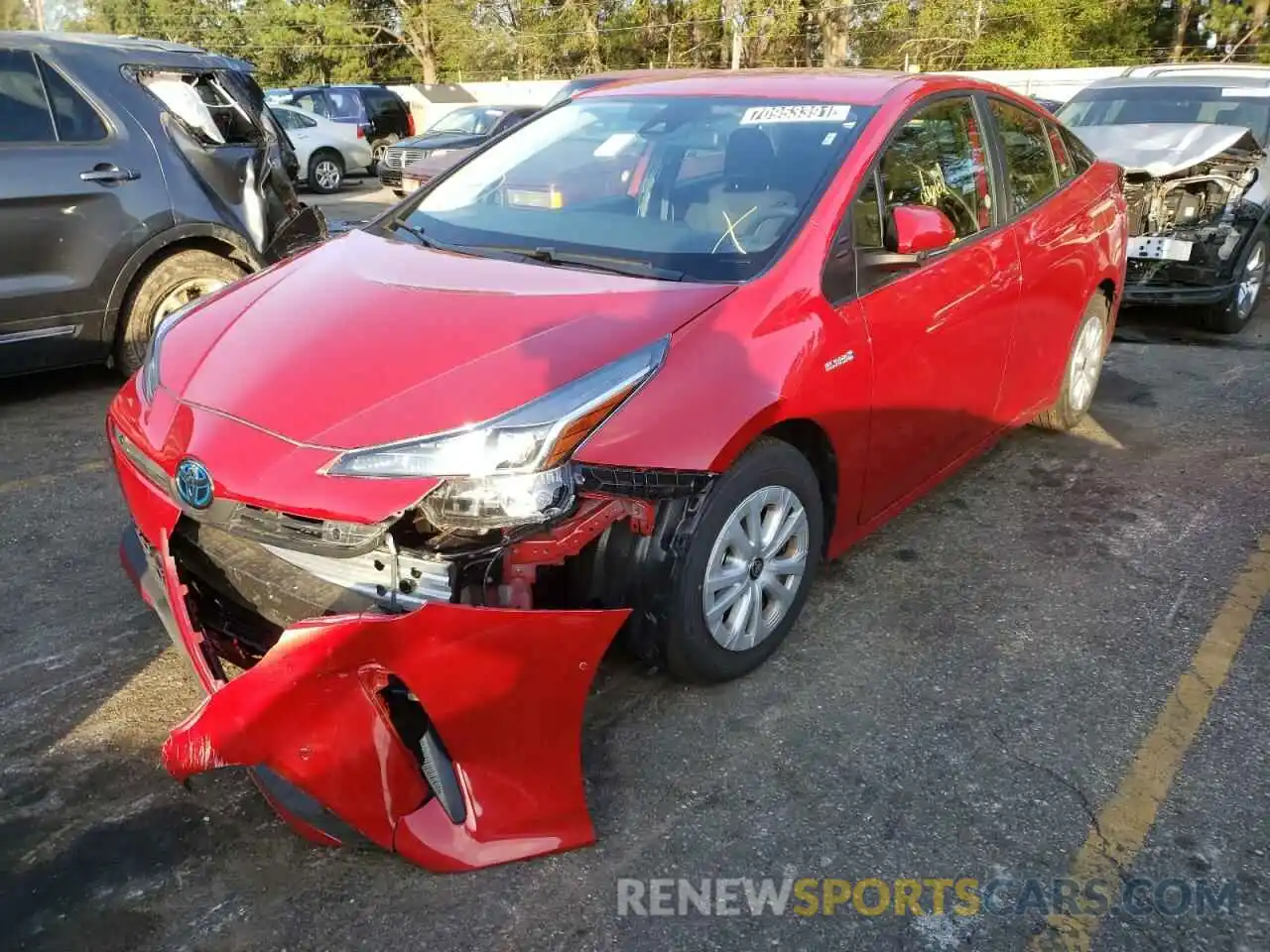 2 Фотография поврежденного автомобиля JTDKAMFU4M3150222 TOYOTA PRIUS 2021