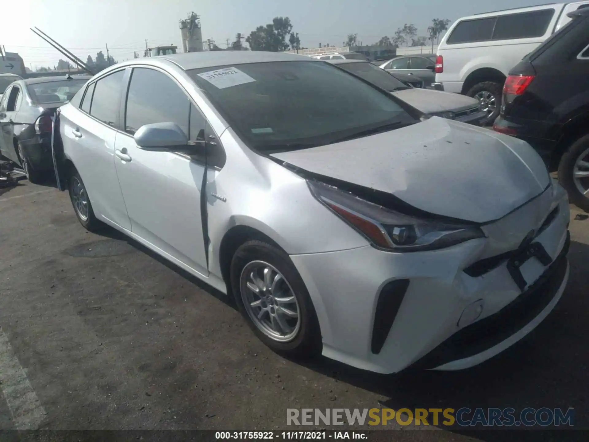 1 Photograph of a damaged car JTDKAMFU4M3152133 TOYOTA PRIUS 2021