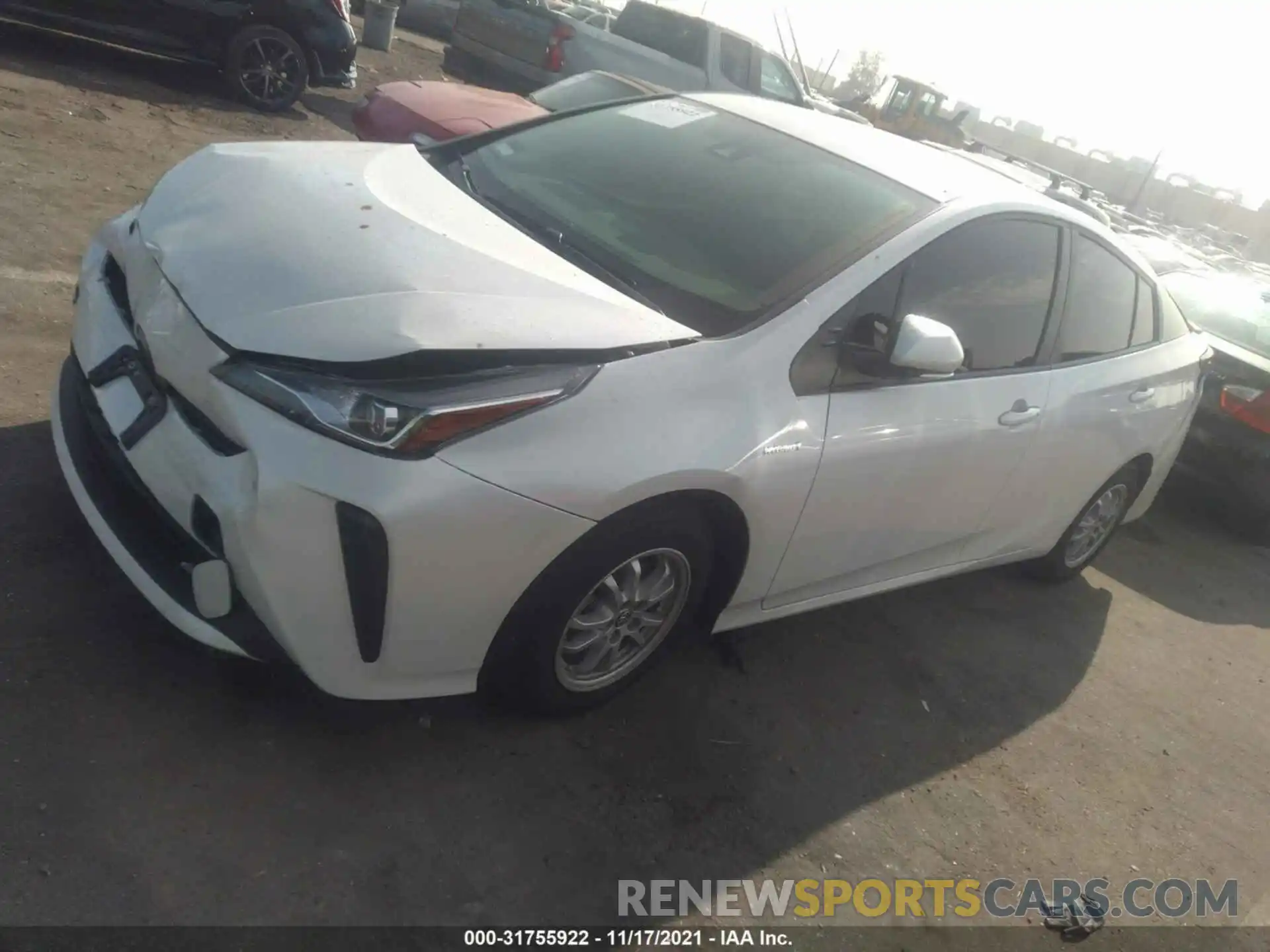 2 Фотография поврежденного автомобиля JTDKAMFU4M3152133 TOYOTA PRIUS 2021