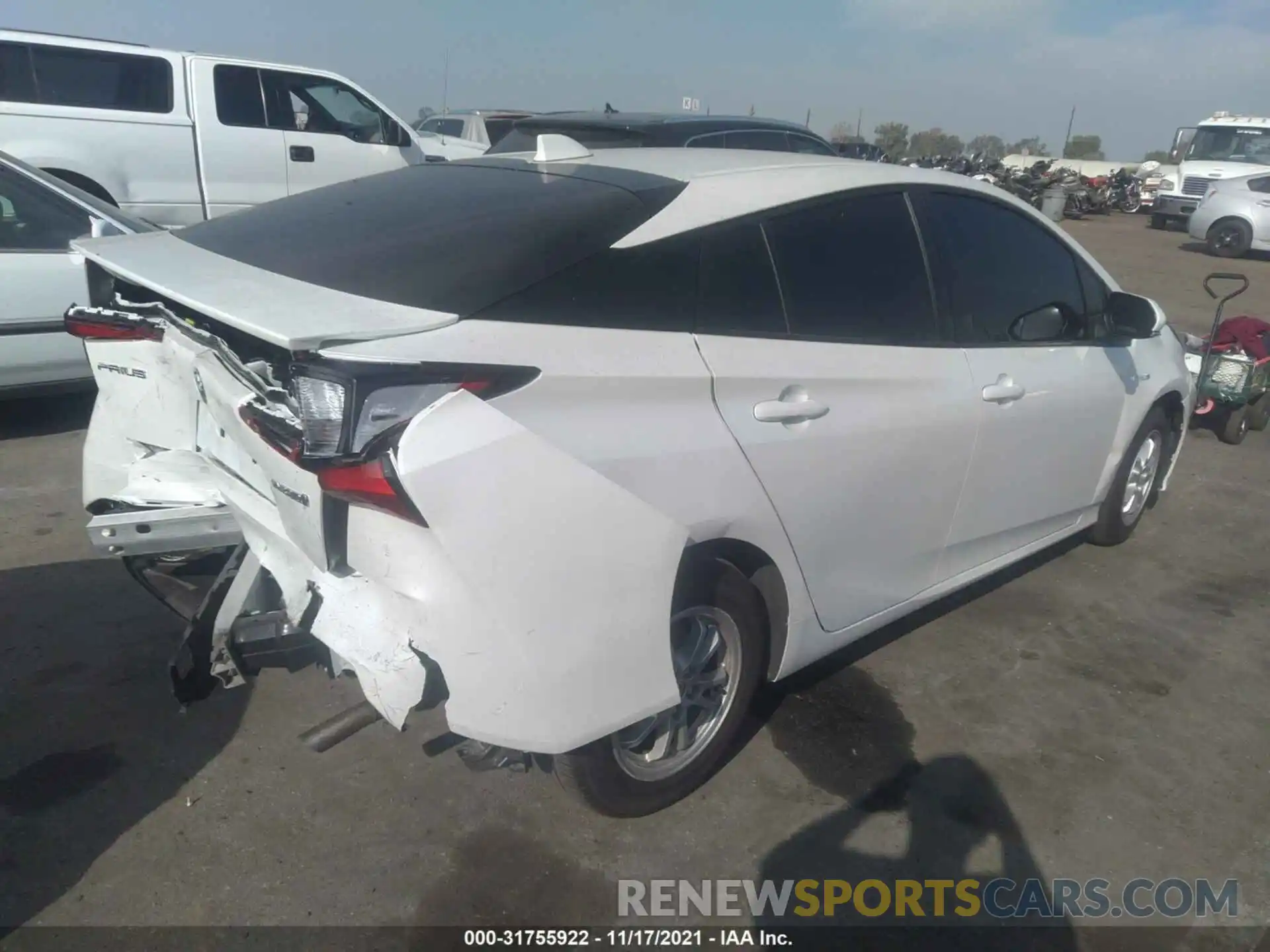 4 Photograph of a damaged car JTDKAMFU4M3152133 TOYOTA PRIUS 2021