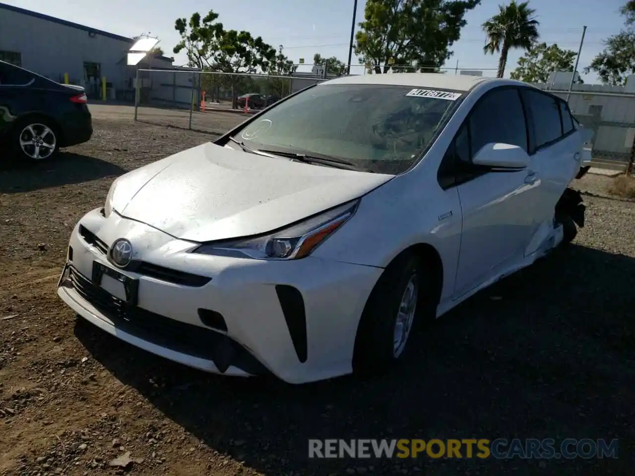 2 Photograph of a damaged car JTDKAMFU4M3152780 TOYOTA PRIUS 2021