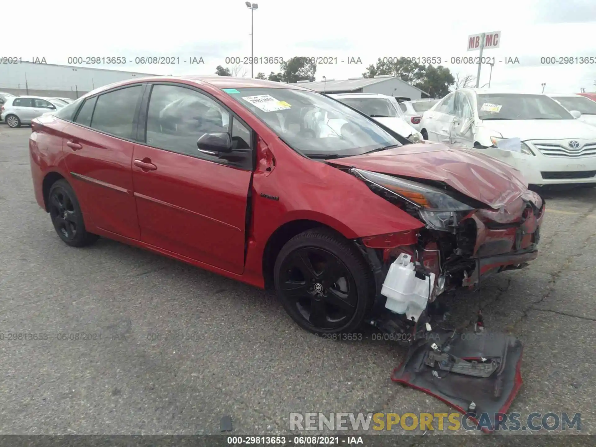 1 Photograph of a damaged car JTDKAMFU5M3128374 TOYOTA PRIUS 2021