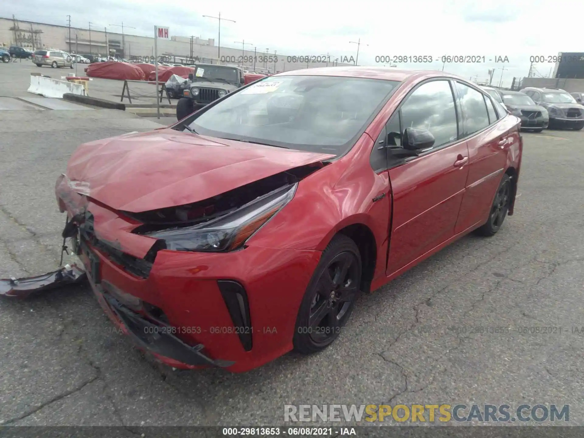 2 Photograph of a damaged car JTDKAMFU5M3128374 TOYOTA PRIUS 2021