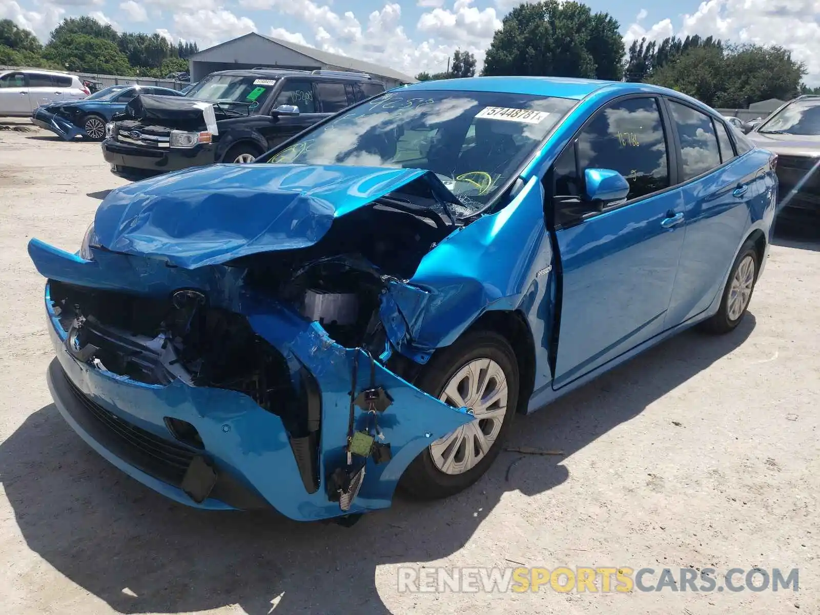 2 Photograph of a damaged car JTDKAMFU5M3131534 TOYOTA PRIUS 2021