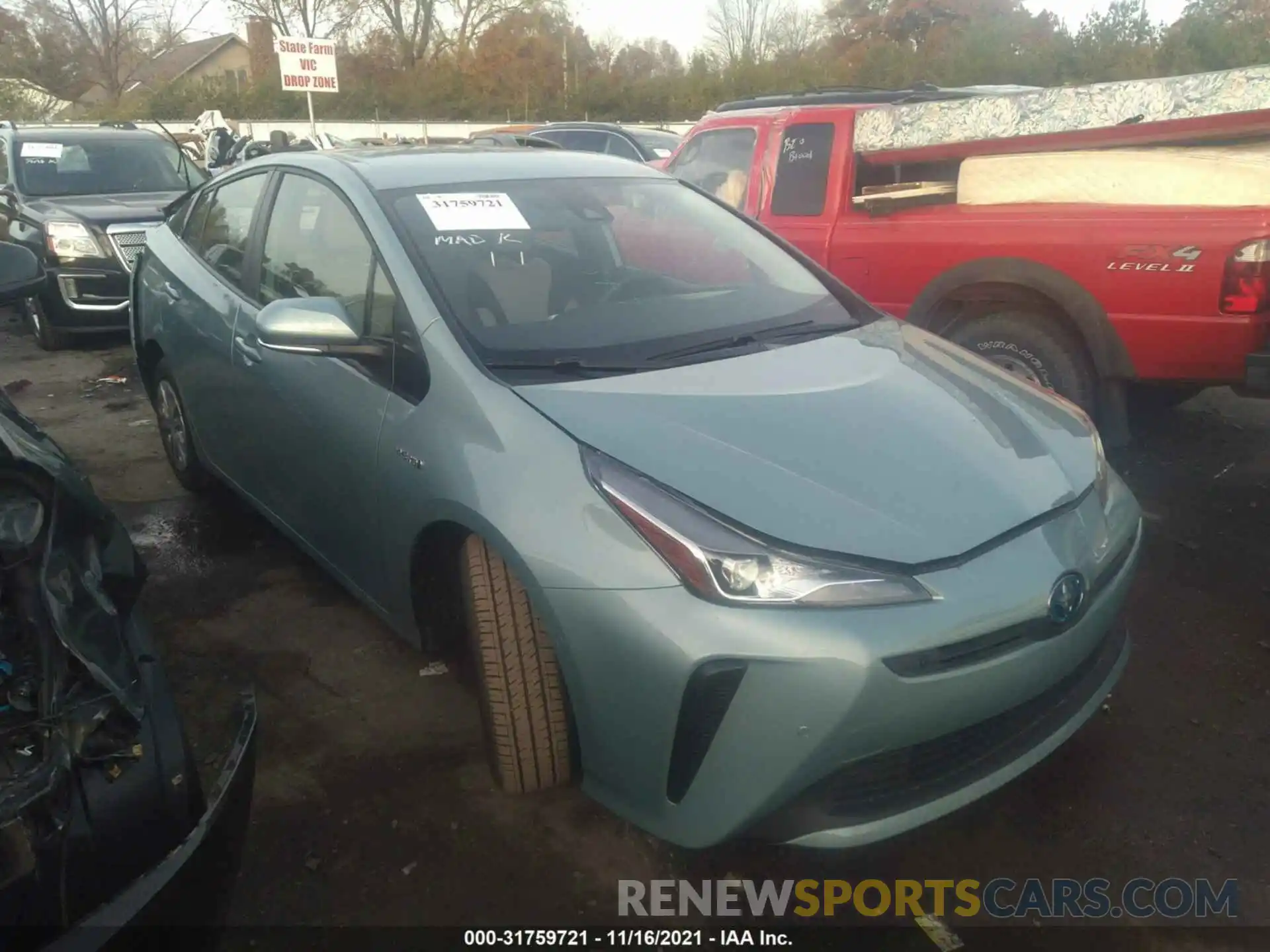 1 Фотография поврежденного автомобиля JTDKAMFU5M3133395 TOYOTA PRIUS 2021