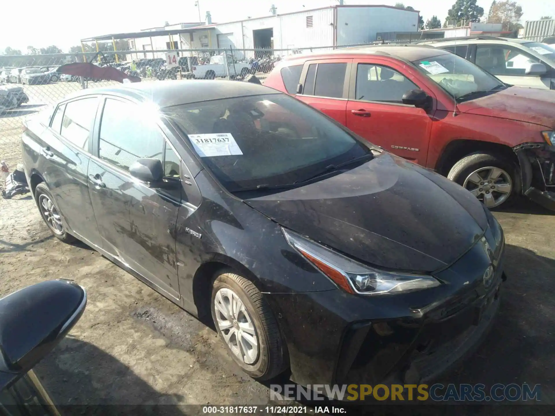 1 Photograph of a damaged car JTDKAMFU5M3133963 TOYOTA PRIUS 2021