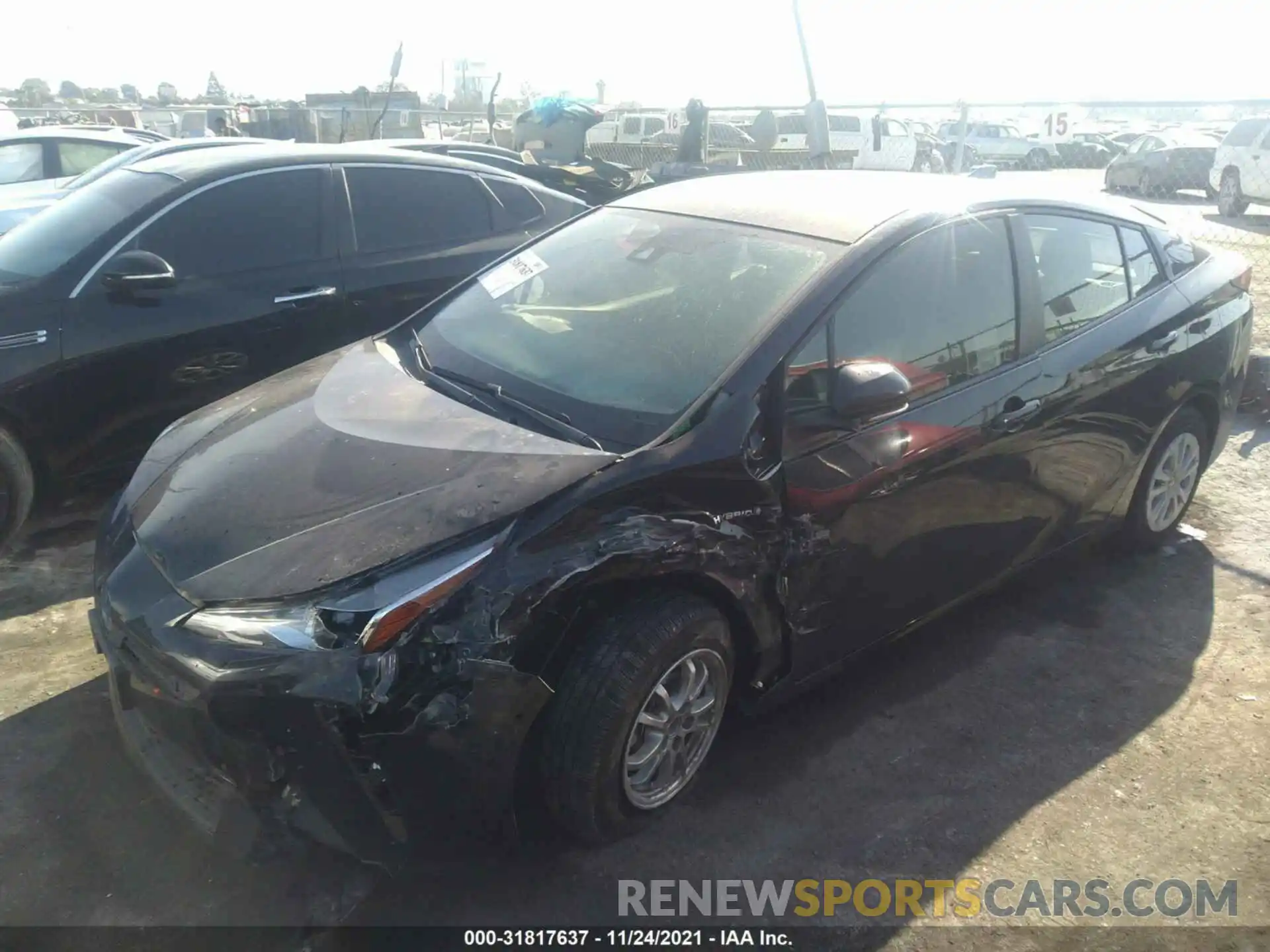 2 Photograph of a damaged car JTDKAMFU5M3133963 TOYOTA PRIUS 2021