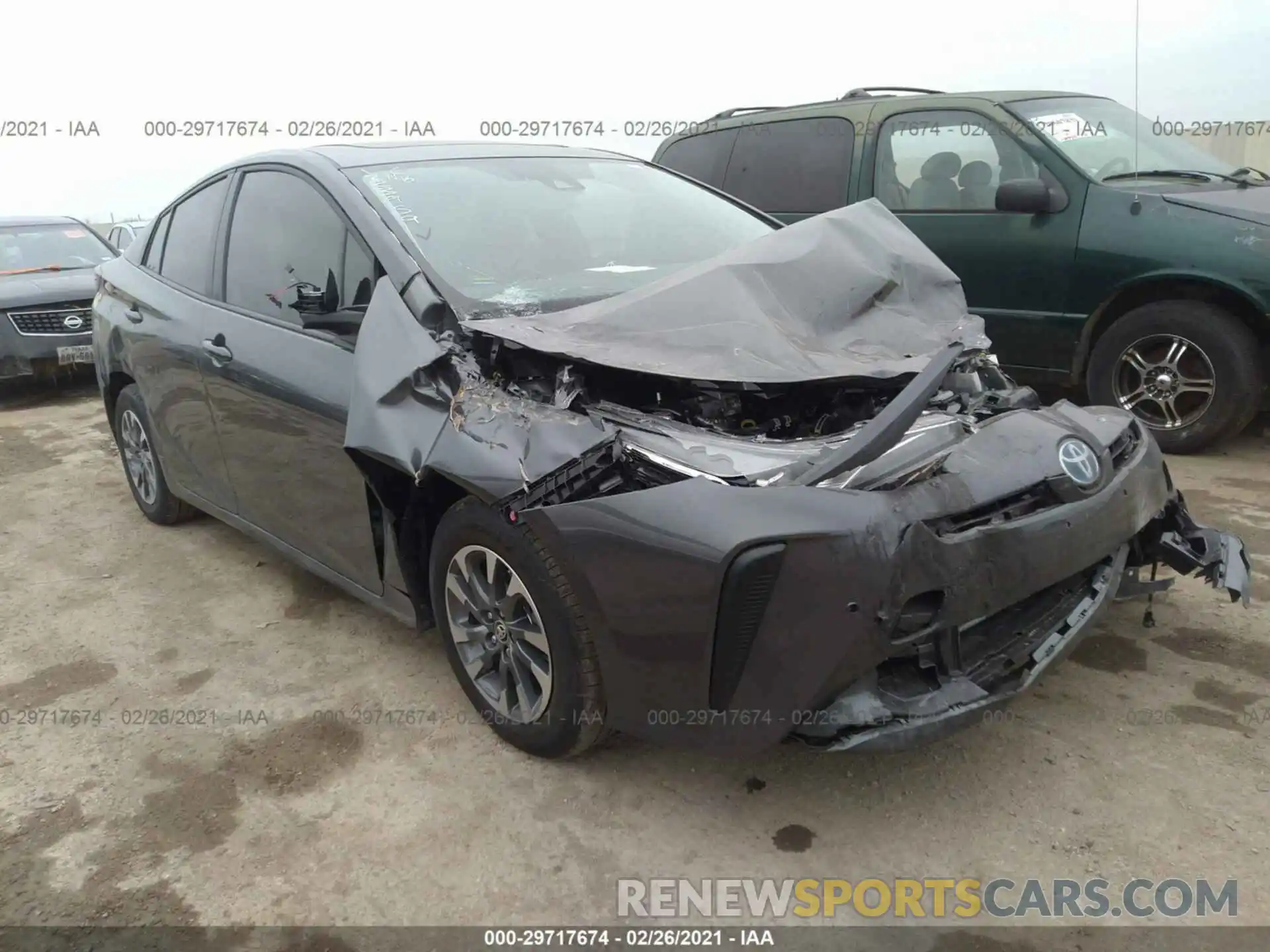 1 Photograph of a damaged car JTDKAMFU5M3137012 TOYOTA PRIUS 2021