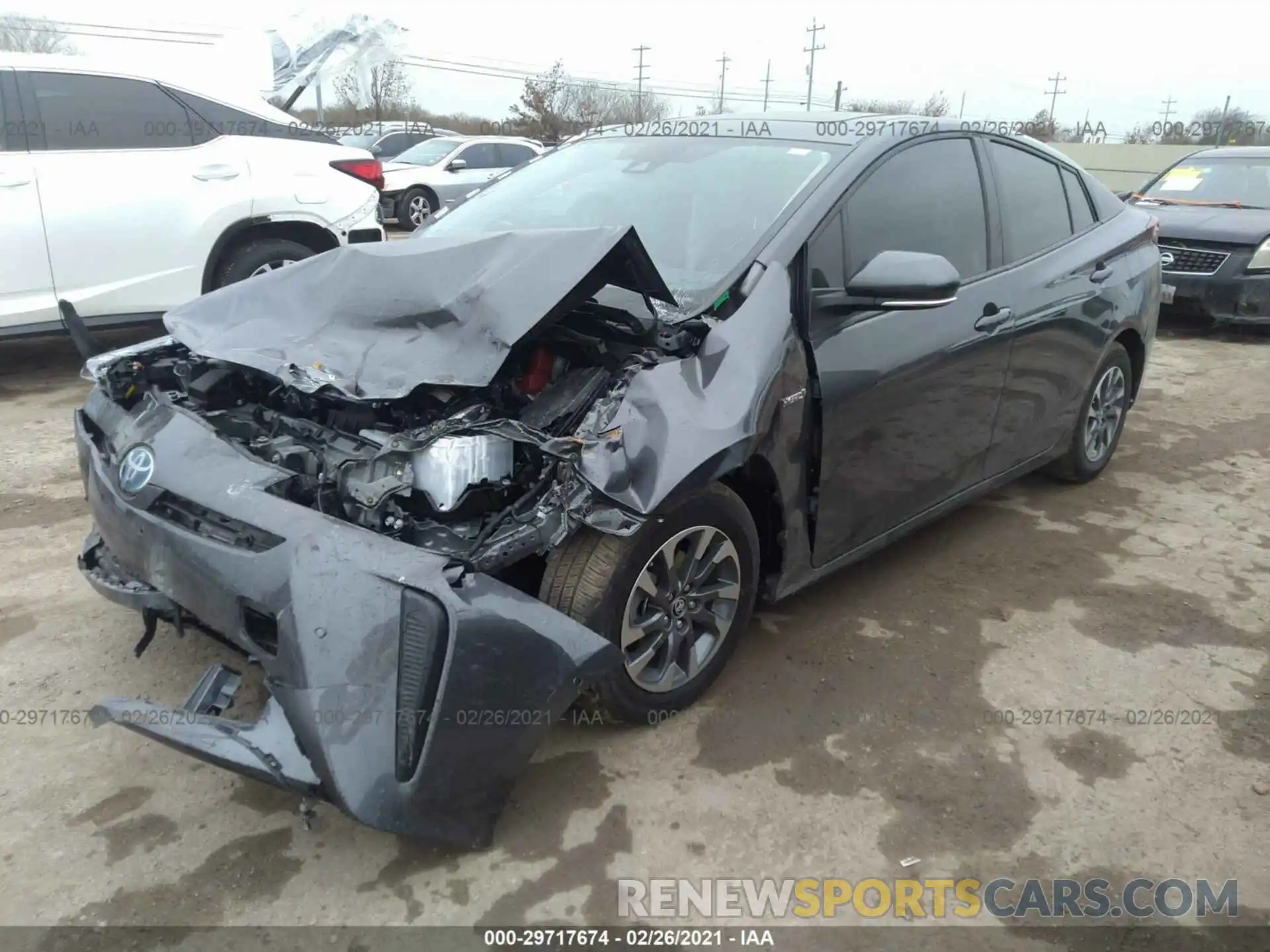 2 Photograph of a damaged car JTDKAMFU5M3137012 TOYOTA PRIUS 2021