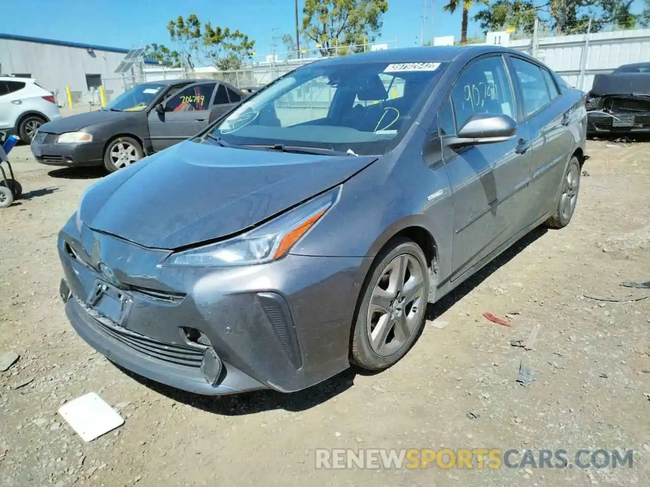 2 Photograph of a damaged car JTDKAMFU5M3140315 TOYOTA PRIUS 2021