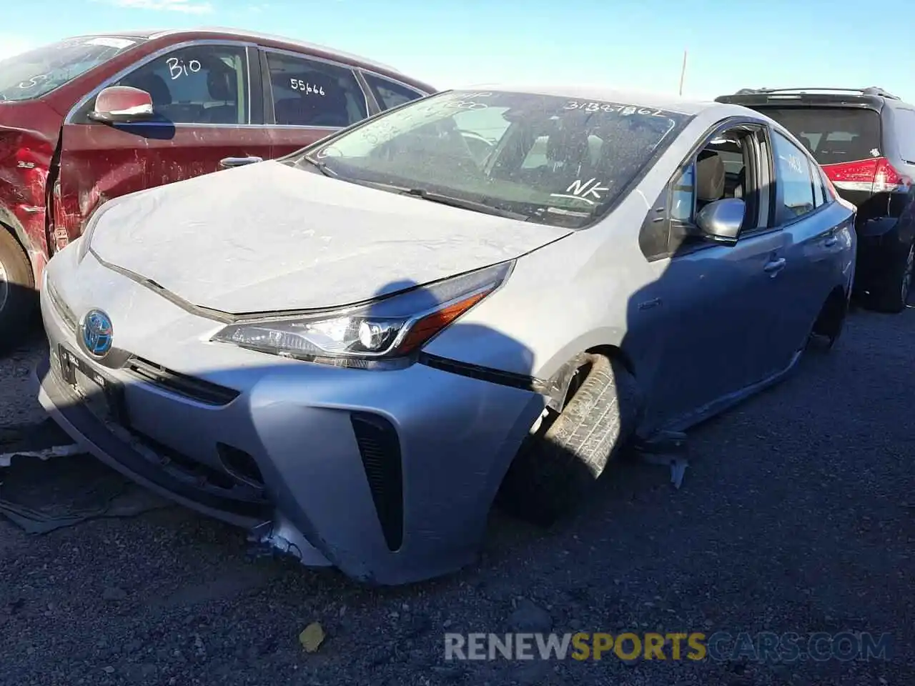 2 Photograph of a damaged car JTDKAMFU5M3145658 TOYOTA PRIUS 2021