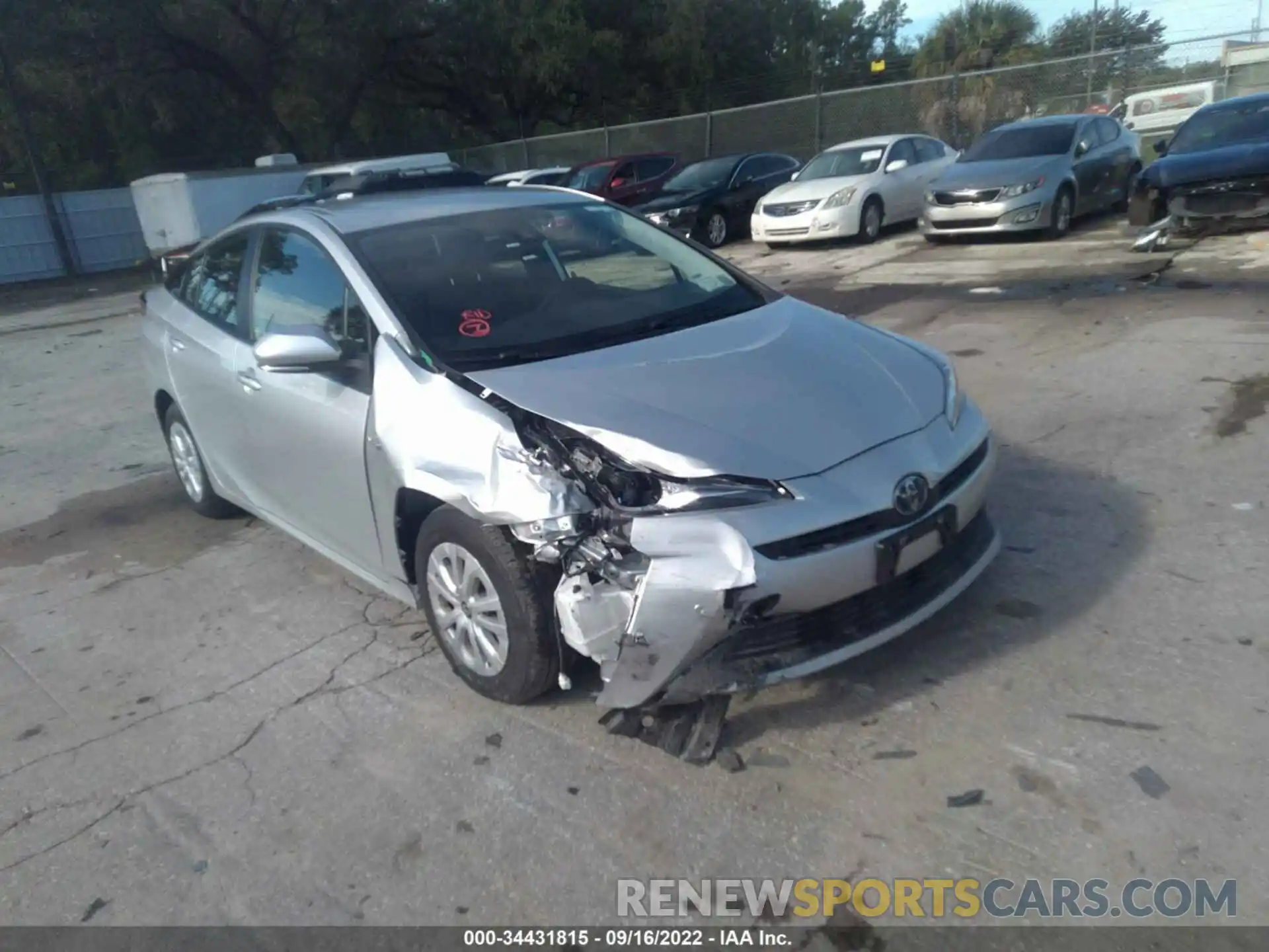 1 Photograph of a damaged car JTDKAMFU5M3147801 TOYOTA PRIUS 2021