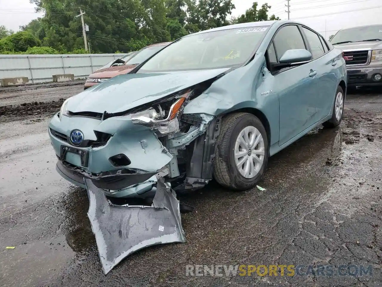 2 Photograph of a damaged car JTDKAMFU5M3152254 TOYOTA PRIUS 2021