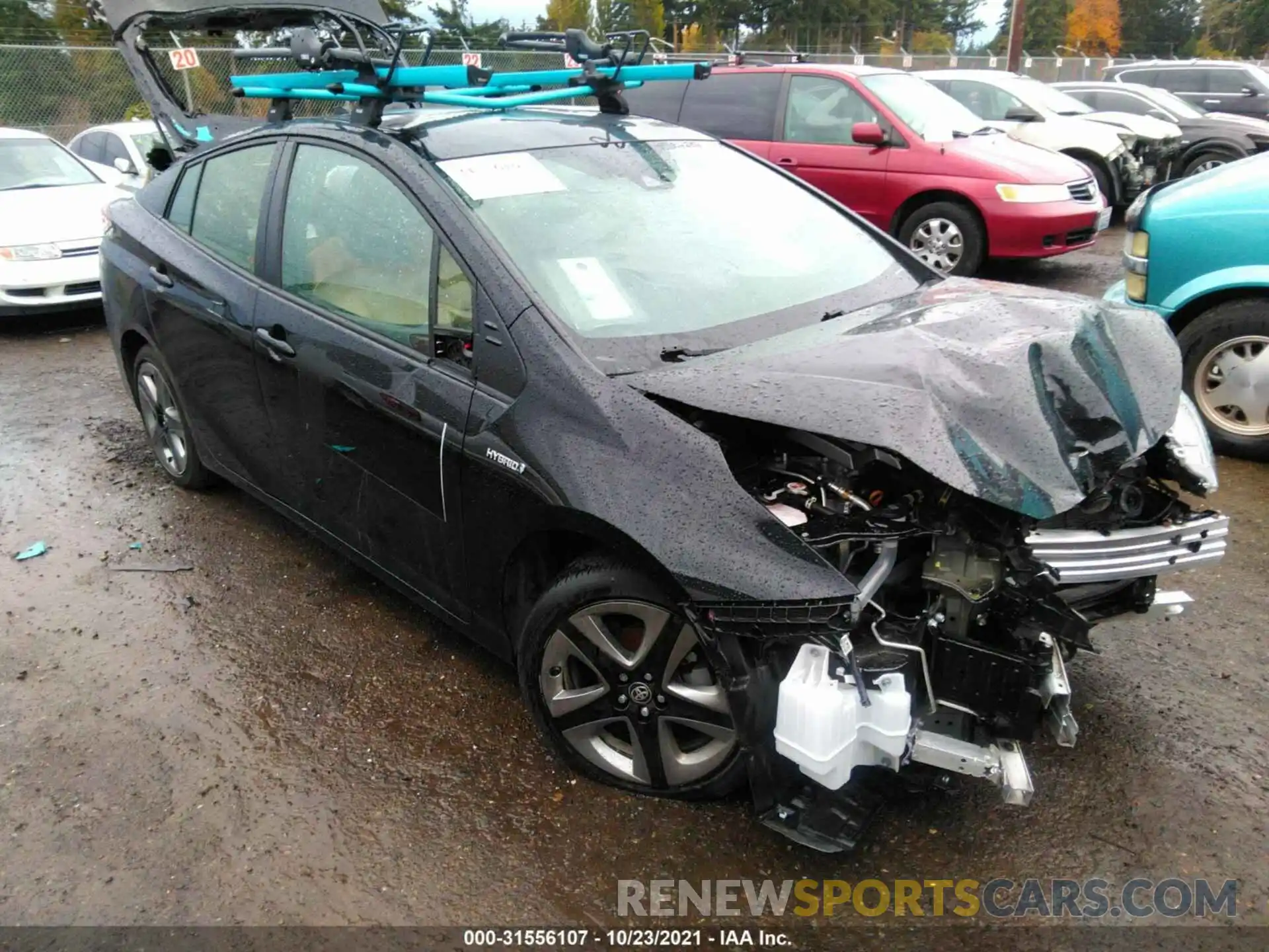 1 Photograph of a damaged car JTDKAMFU6M3136225 TOYOTA PRIUS 2021